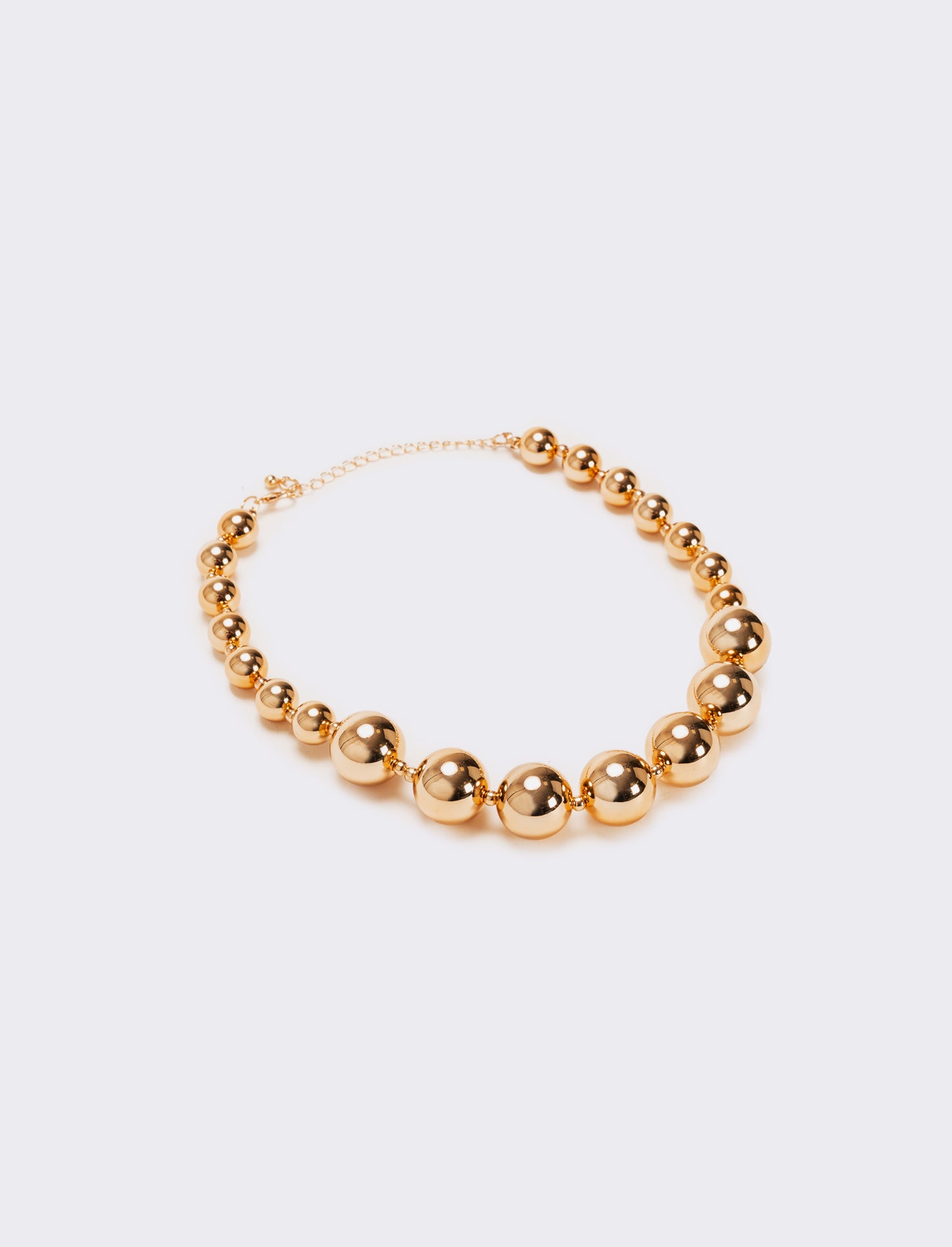 Collana con perle metal di varie dimensioni - Oro rosa