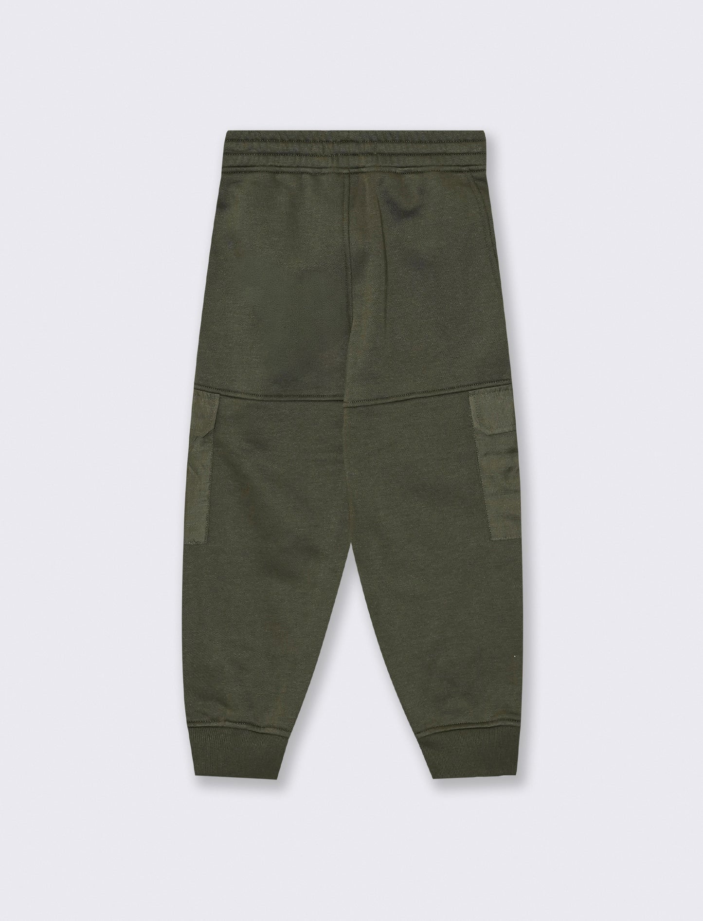 Hooded joggers with pockets and drawstring - Green