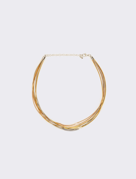 Collana 6 fili metallo - Multicolore