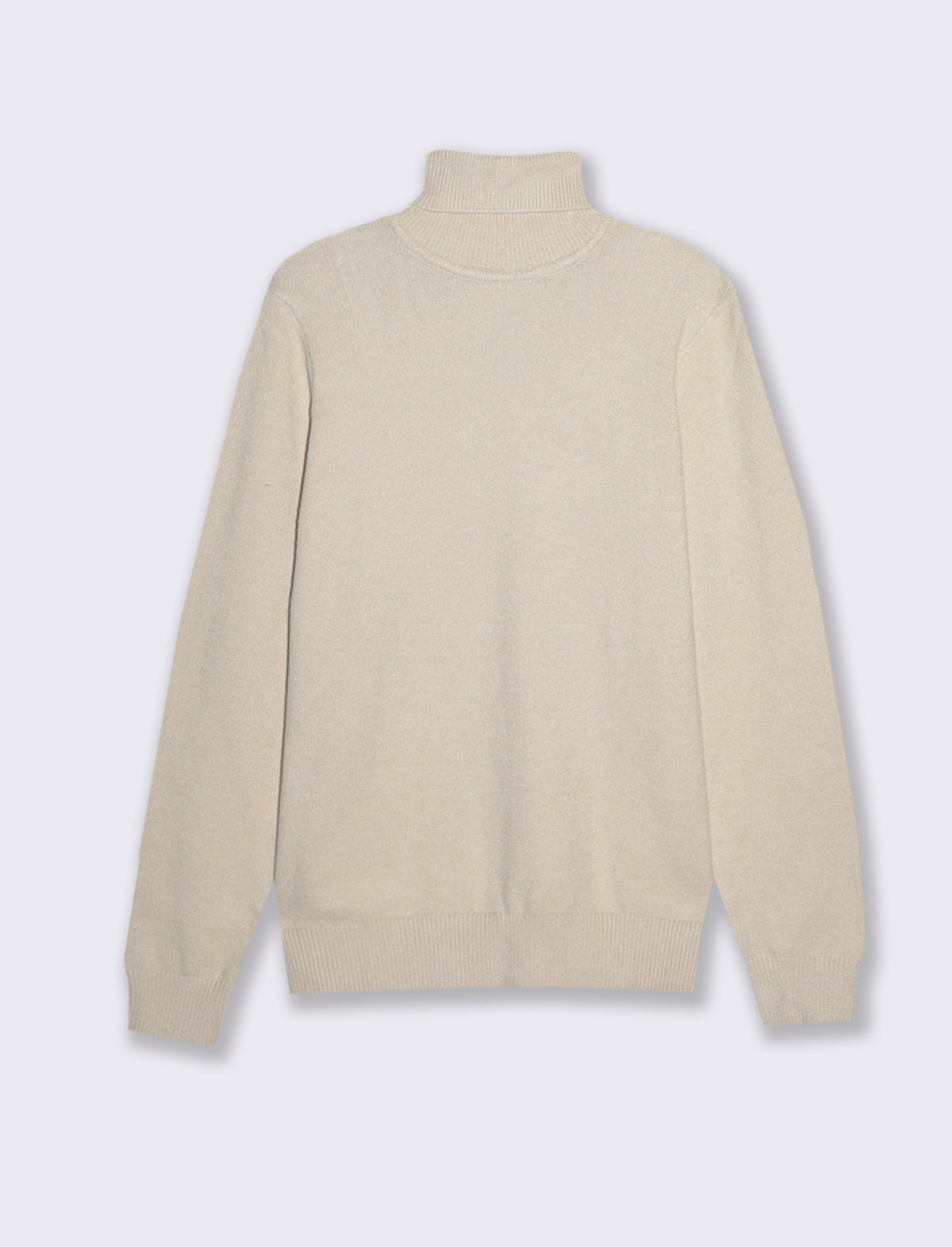 MAGLIA COLLO ALTO FILATO PREMIUM - Bianco