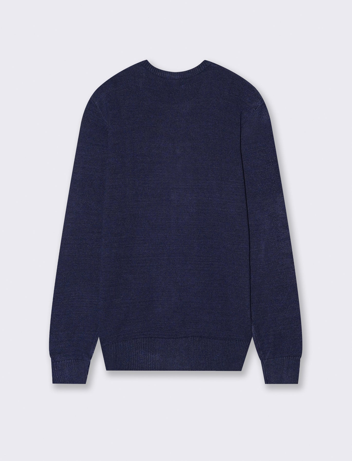 MAGLIA GIROCOLLO FILATO PREMIUM - Blu melange