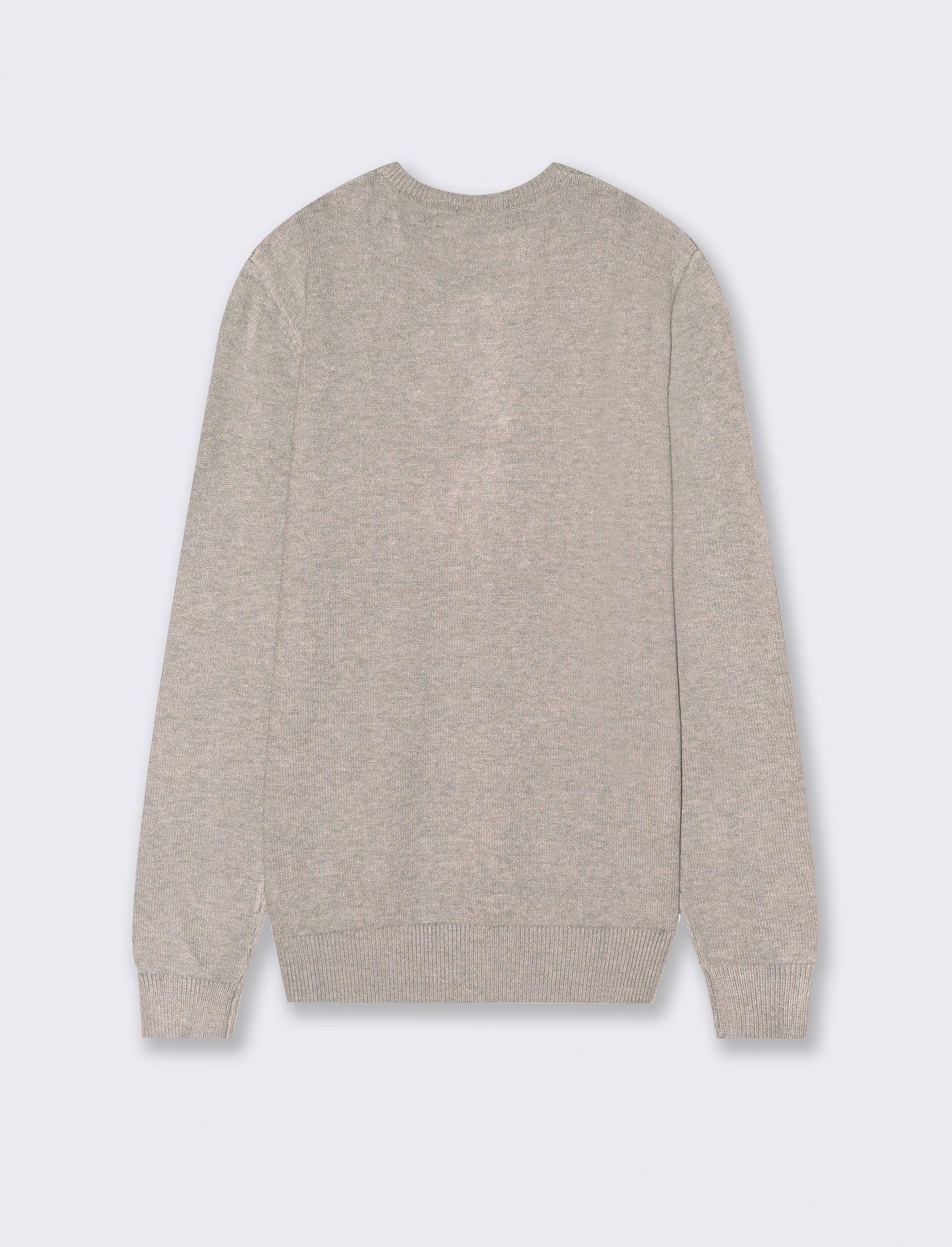 MAGLIA GIROCOLLO FILATO PREMIUM - Tortora melange