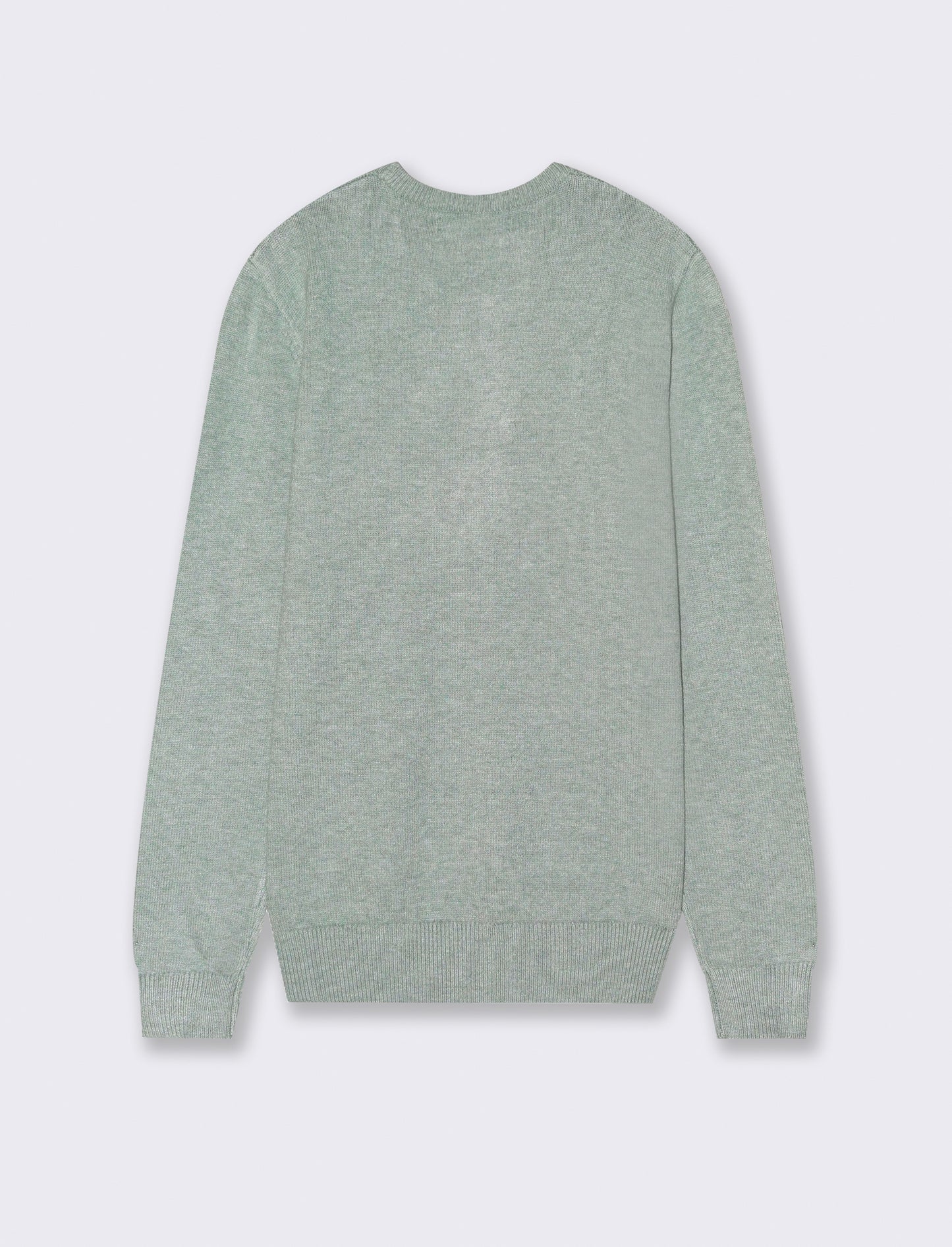 MAGLIA GIROCOLLO FILATO PREMIUM - Verde melange