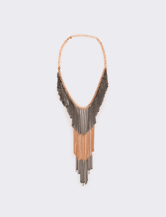 Collana catenine a cascata - Oro rosa