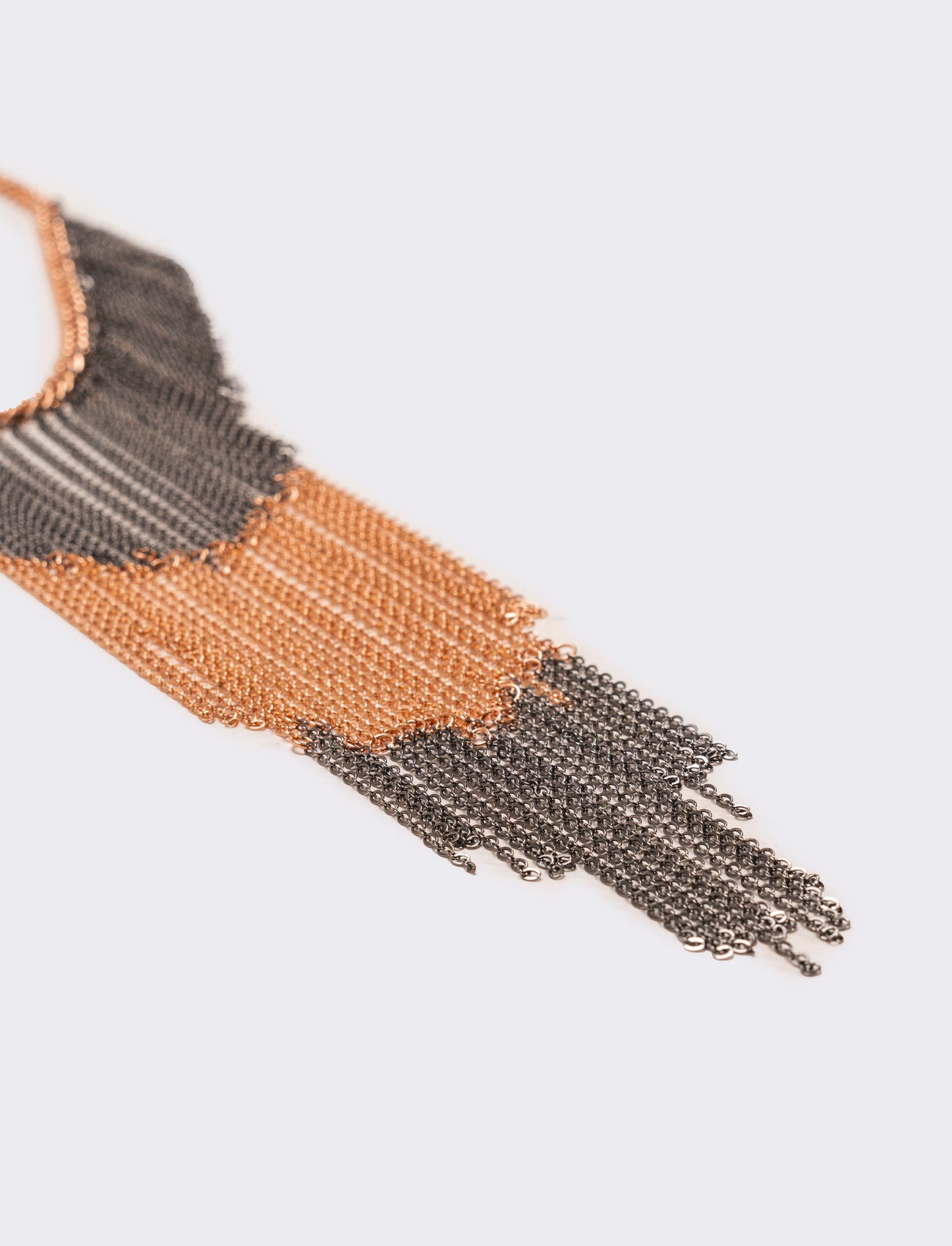 Collana catenine a cascata - Oro rosa