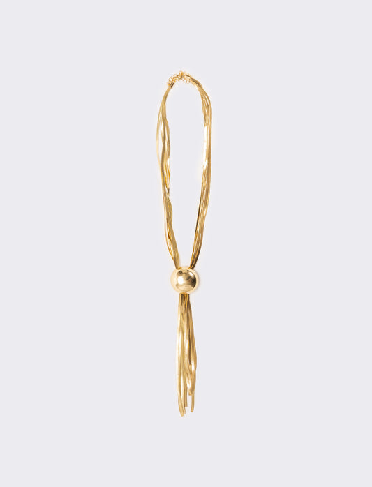 Collana saliscendi con catenine schiacciate - Oro