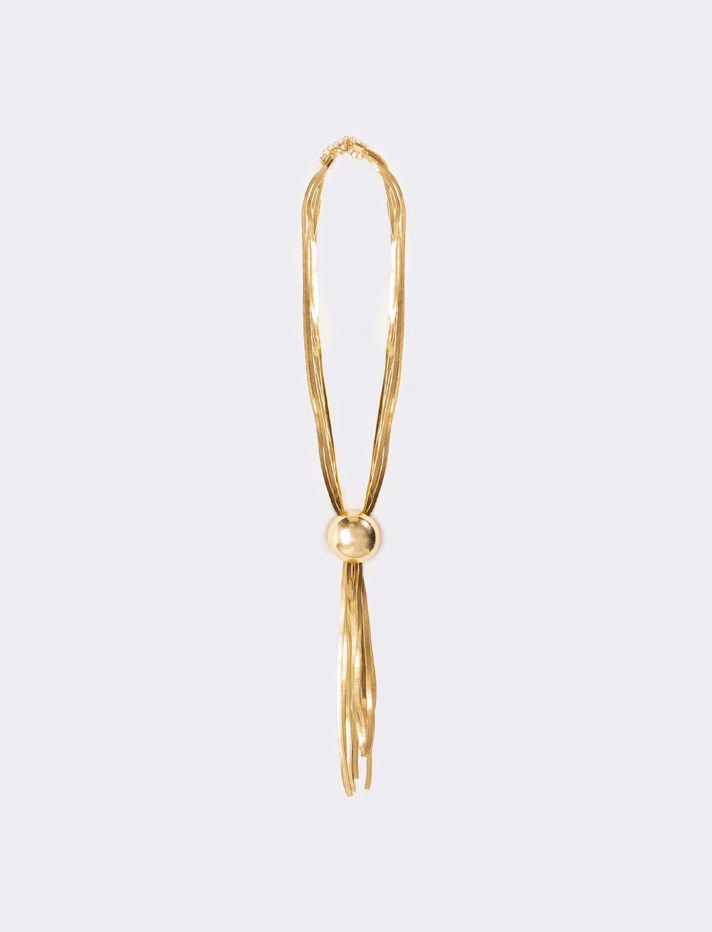 Collana saliscendi con catenine schiacciate - Oro