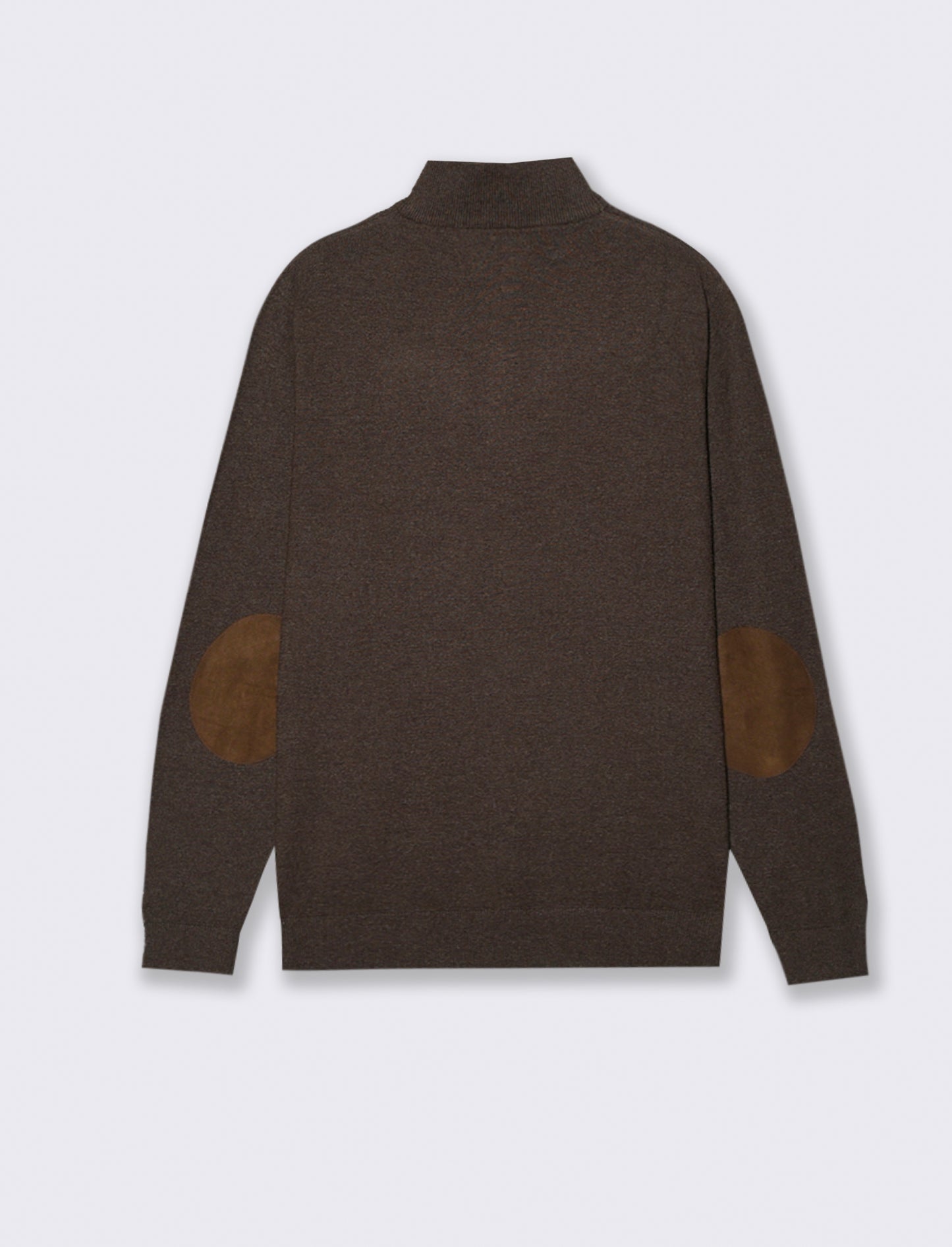 MAGLIA COLLO ALTO CON ZIP - moro/melange