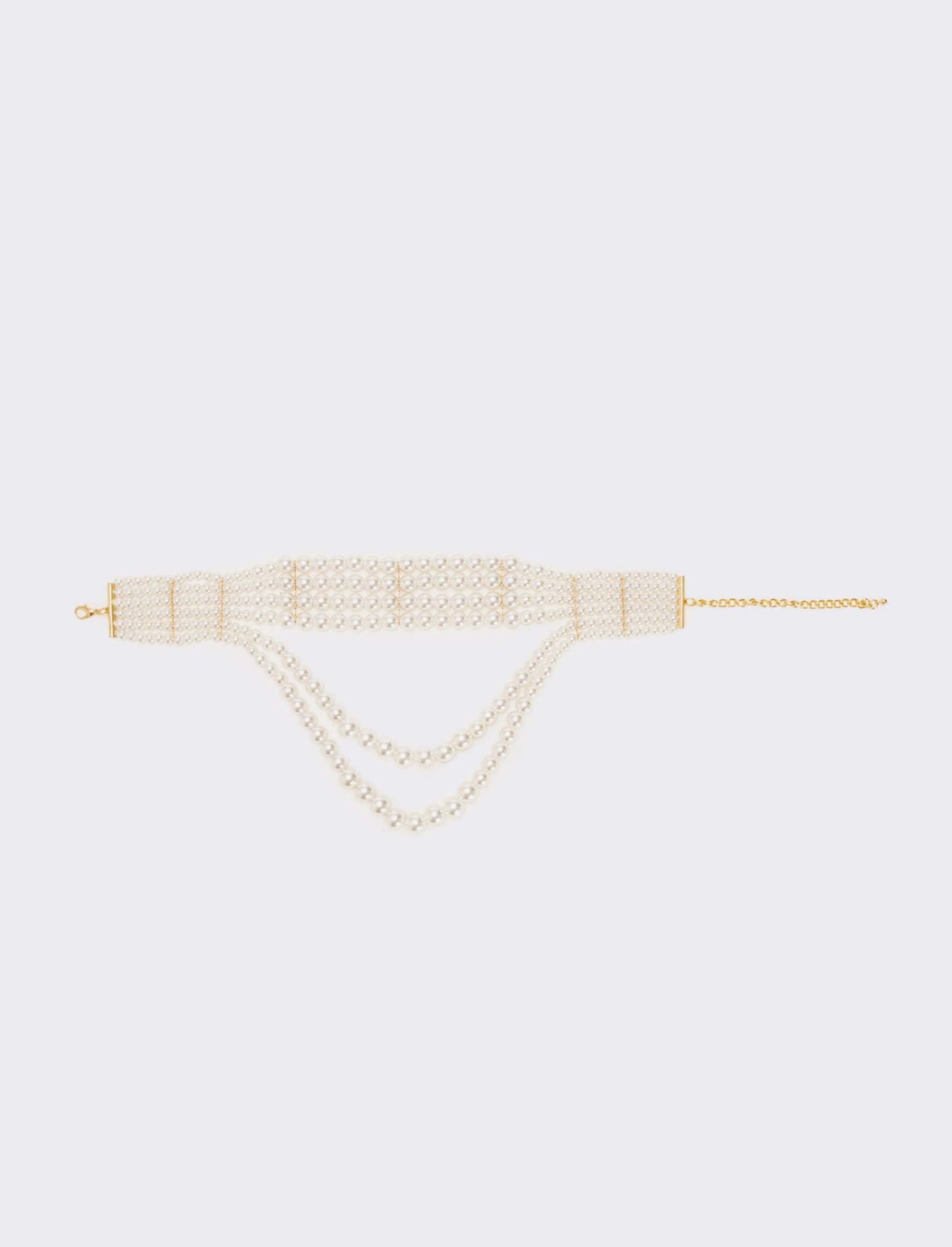 Collana 6 fili perle - Bianco natural