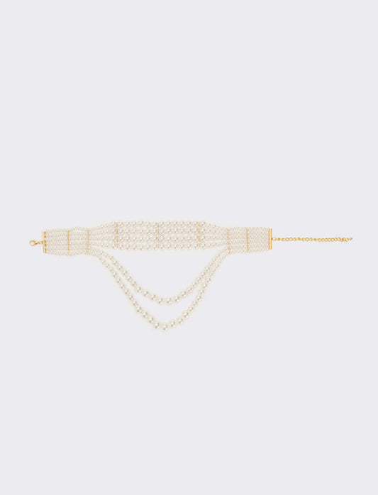 Collana 6 fili perle - Bianco natural