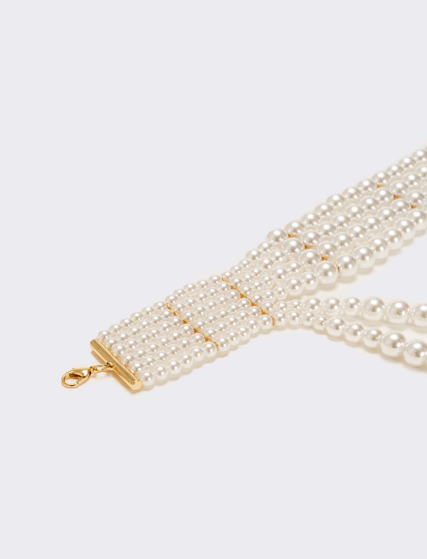 Collana 6 fili perle - Bianco natural