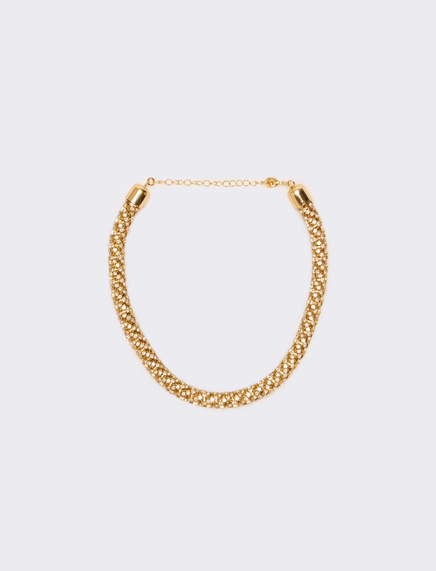 Collana tubolare strass - Oro