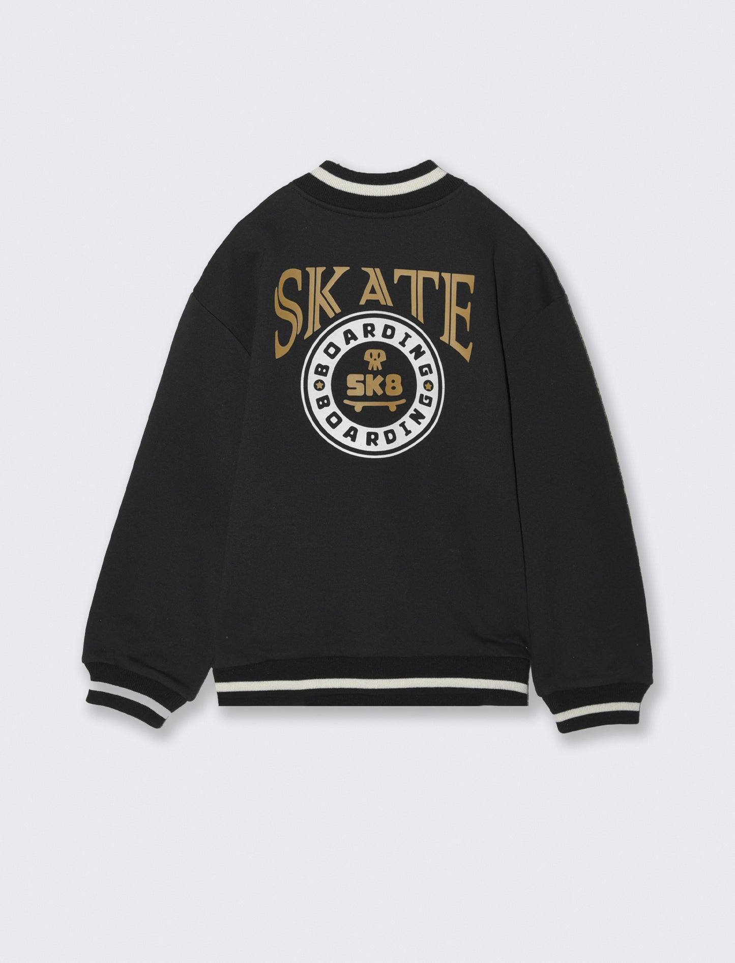 Felpa modello varsity skull. - Nero