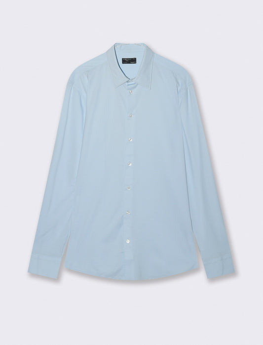 CAMICIA OPERATA FORMAL FIT - Celeste