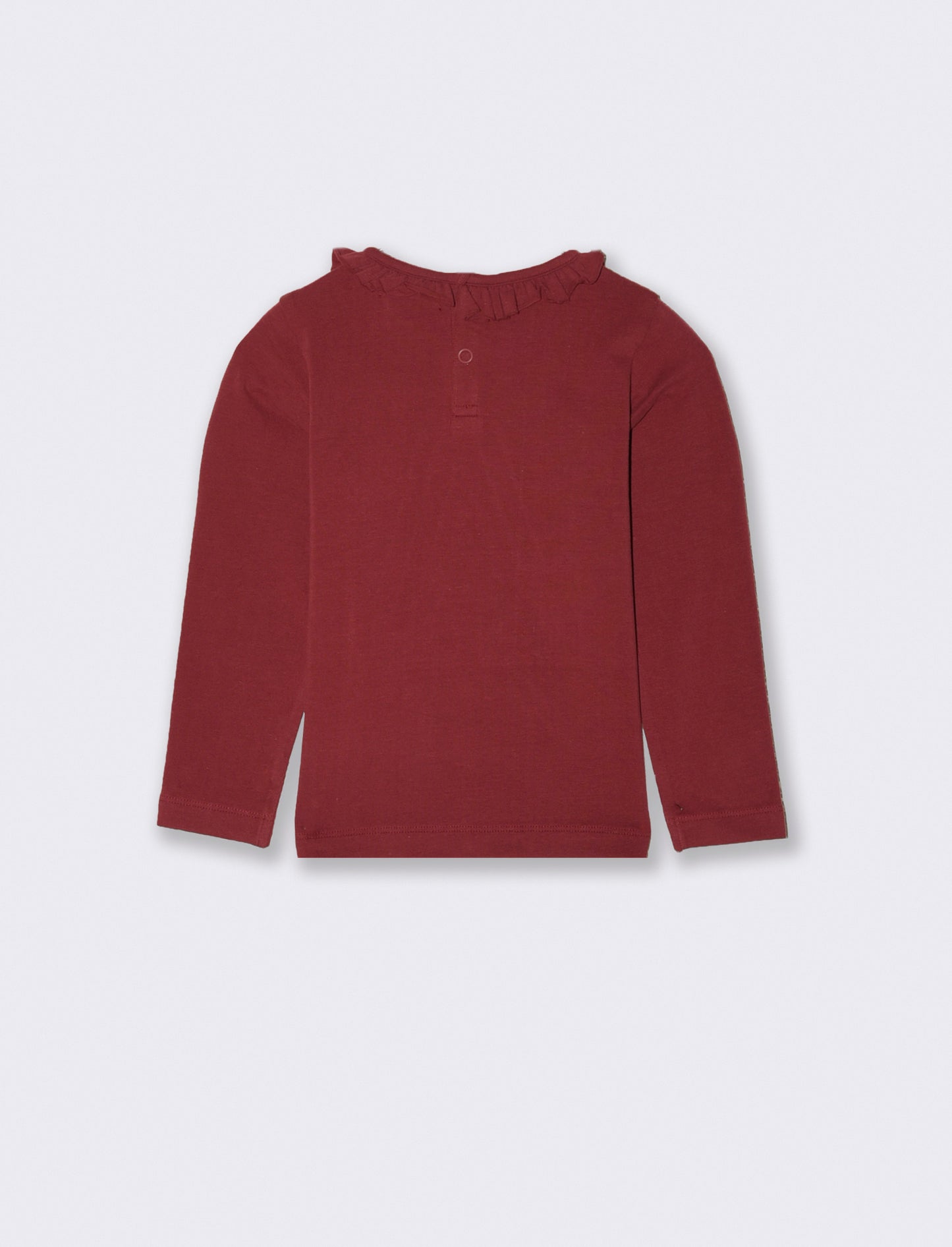 T shirt con patch in denim - Bordeaux