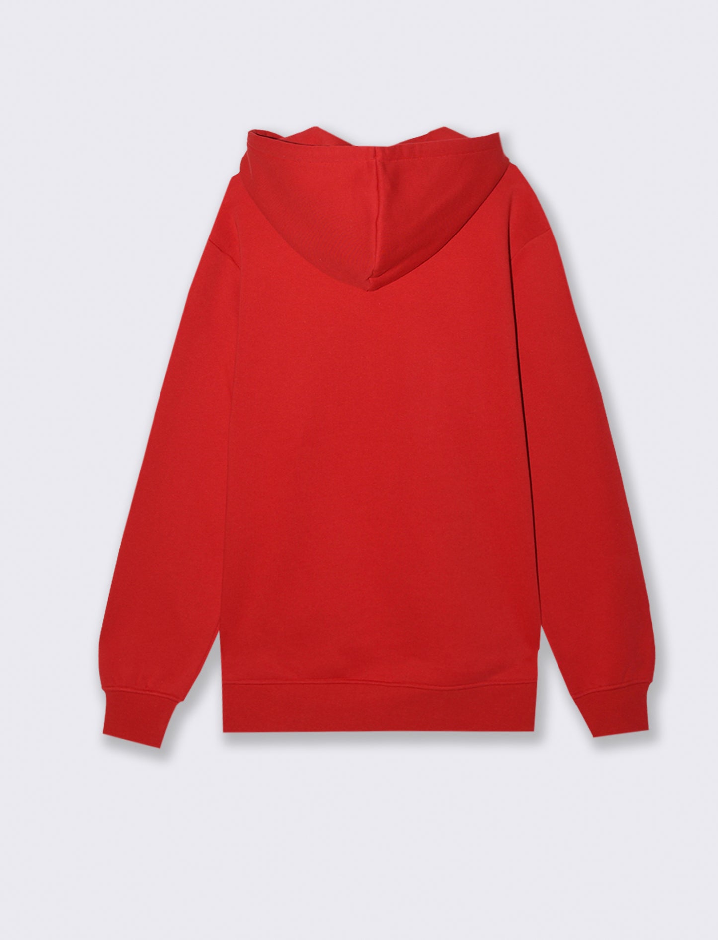FELPA CON CAPPUCCIO CON STAMPA CRACK - Rosso