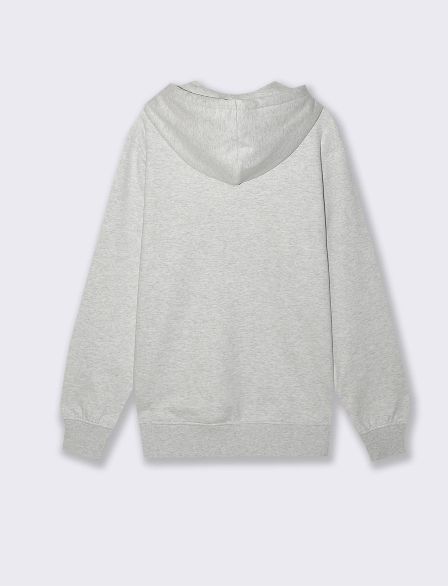 FELPA CON CAPPUCCIO CON STAMPA CRACK - Grigio melange