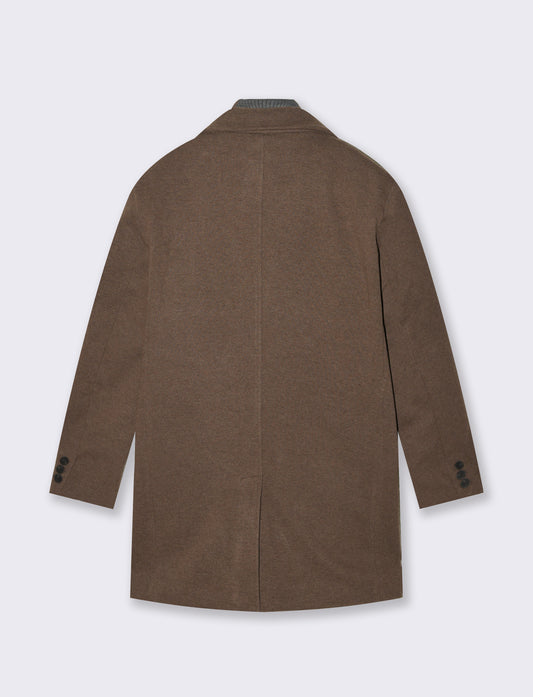 CAPPOTTO FINTO DOPPIO CAPO - Grigio fango
