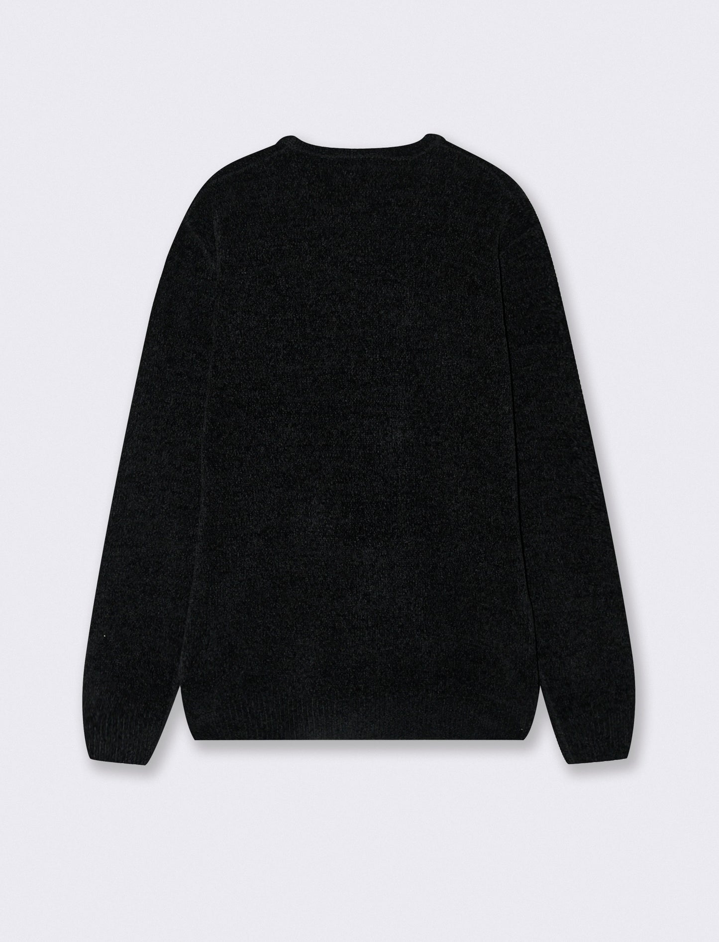 MAGLIA GIROCOLLO IN CINIGLIA - Nero