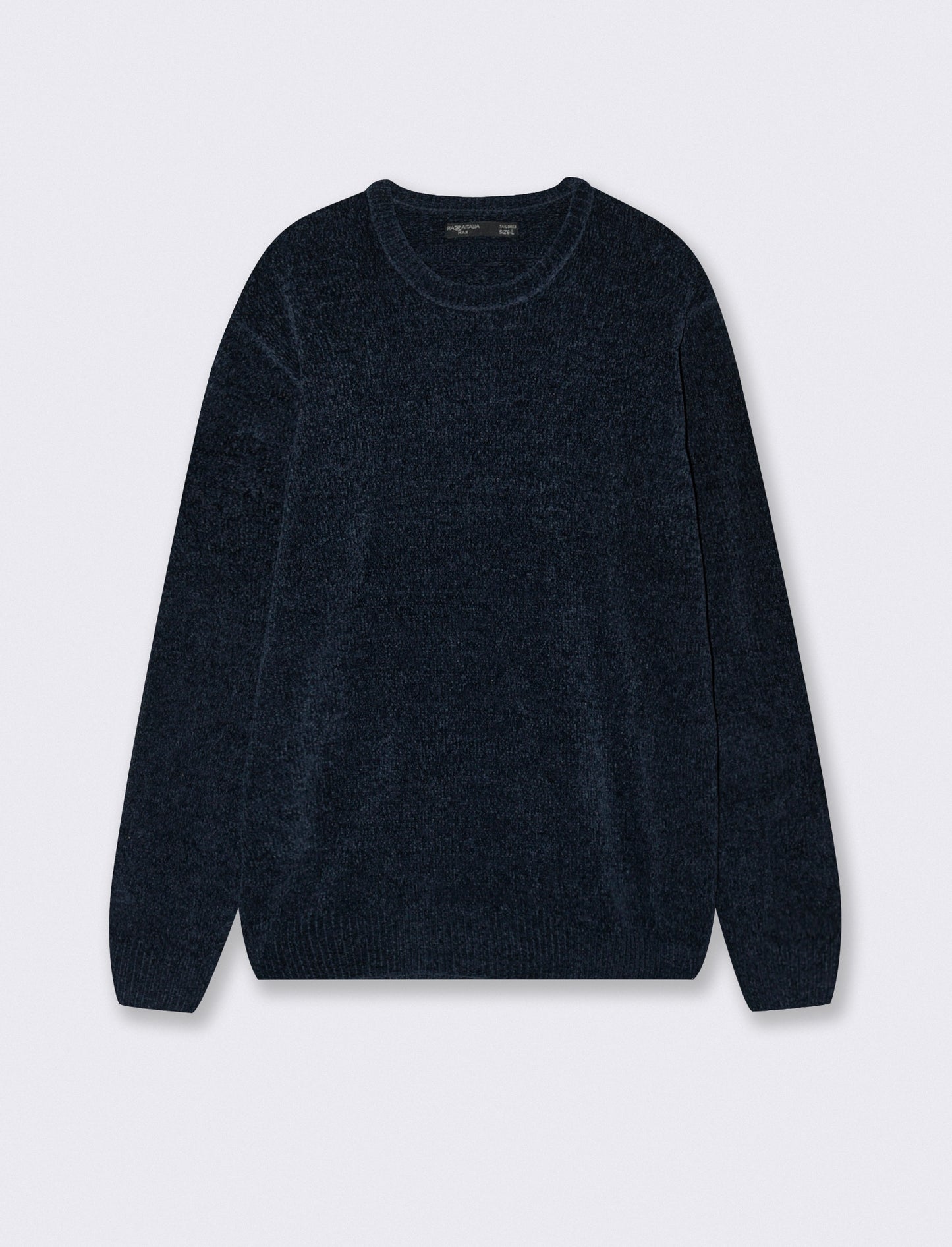 MAGLIA GIROCOLLO IN CINIGLIA - Blu