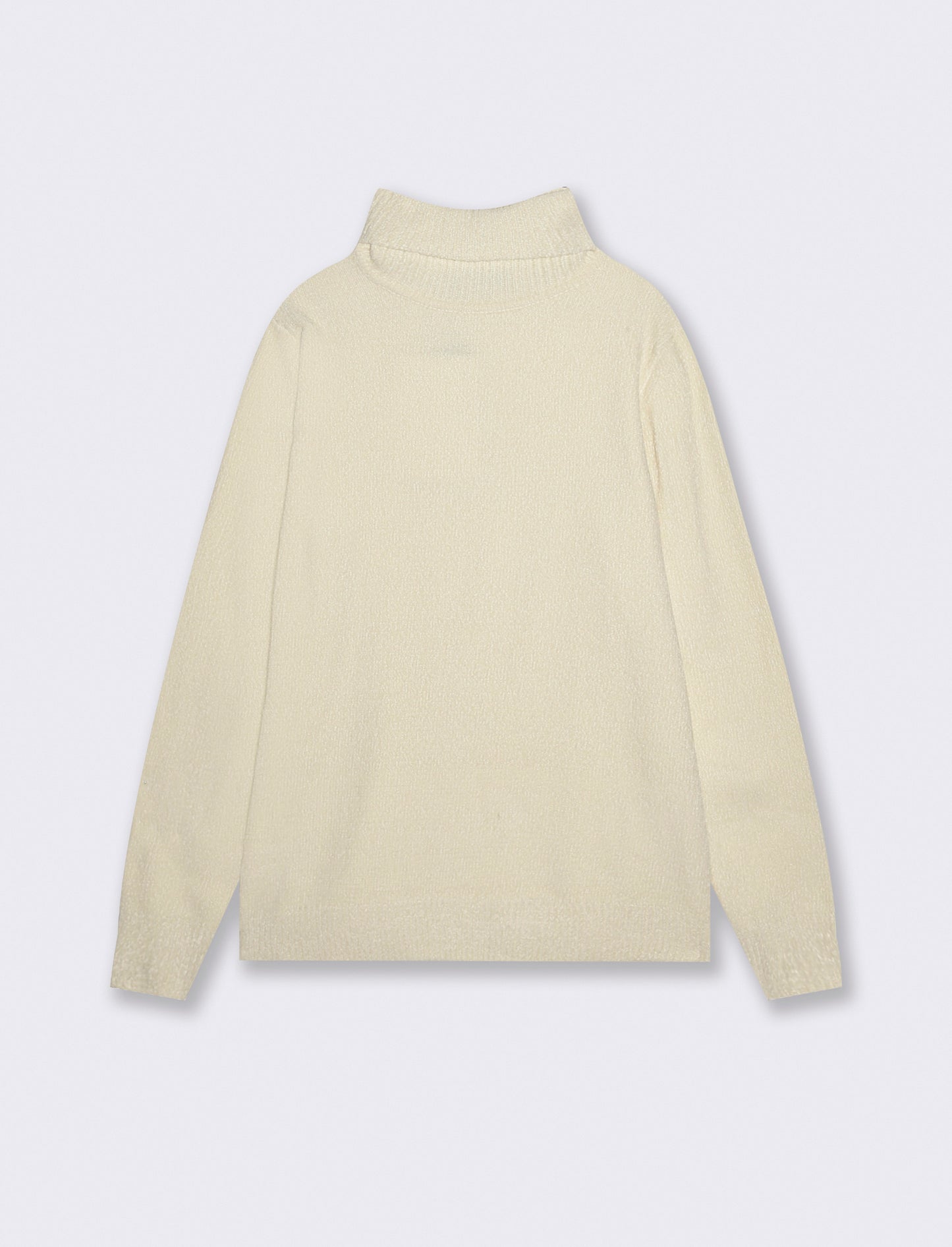 MAGLIA COLLO ALTO IN CINIGLIA - Beige ecru