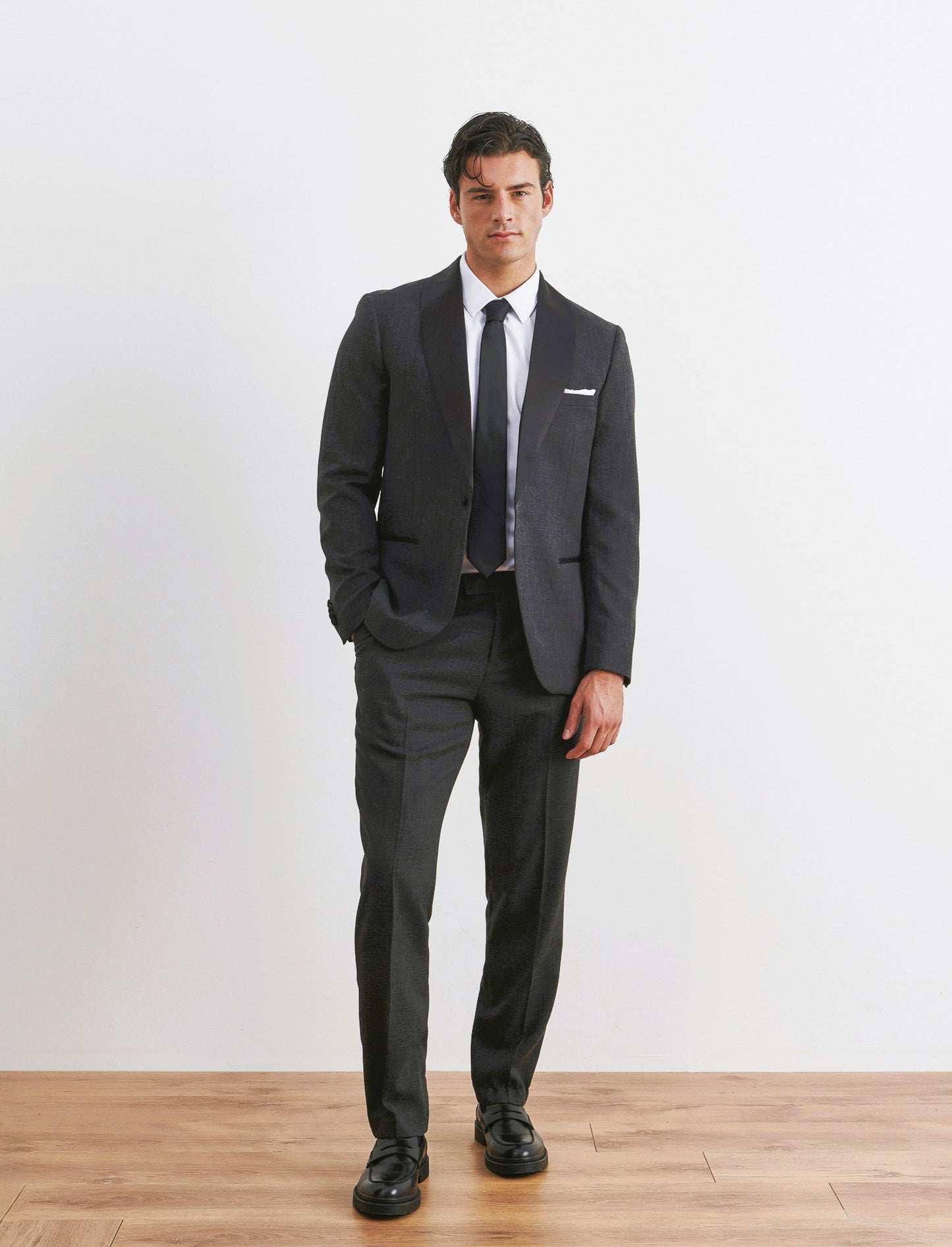 PANTALONI DA COMPLETO SMOKING FORMAL FIT - Nero