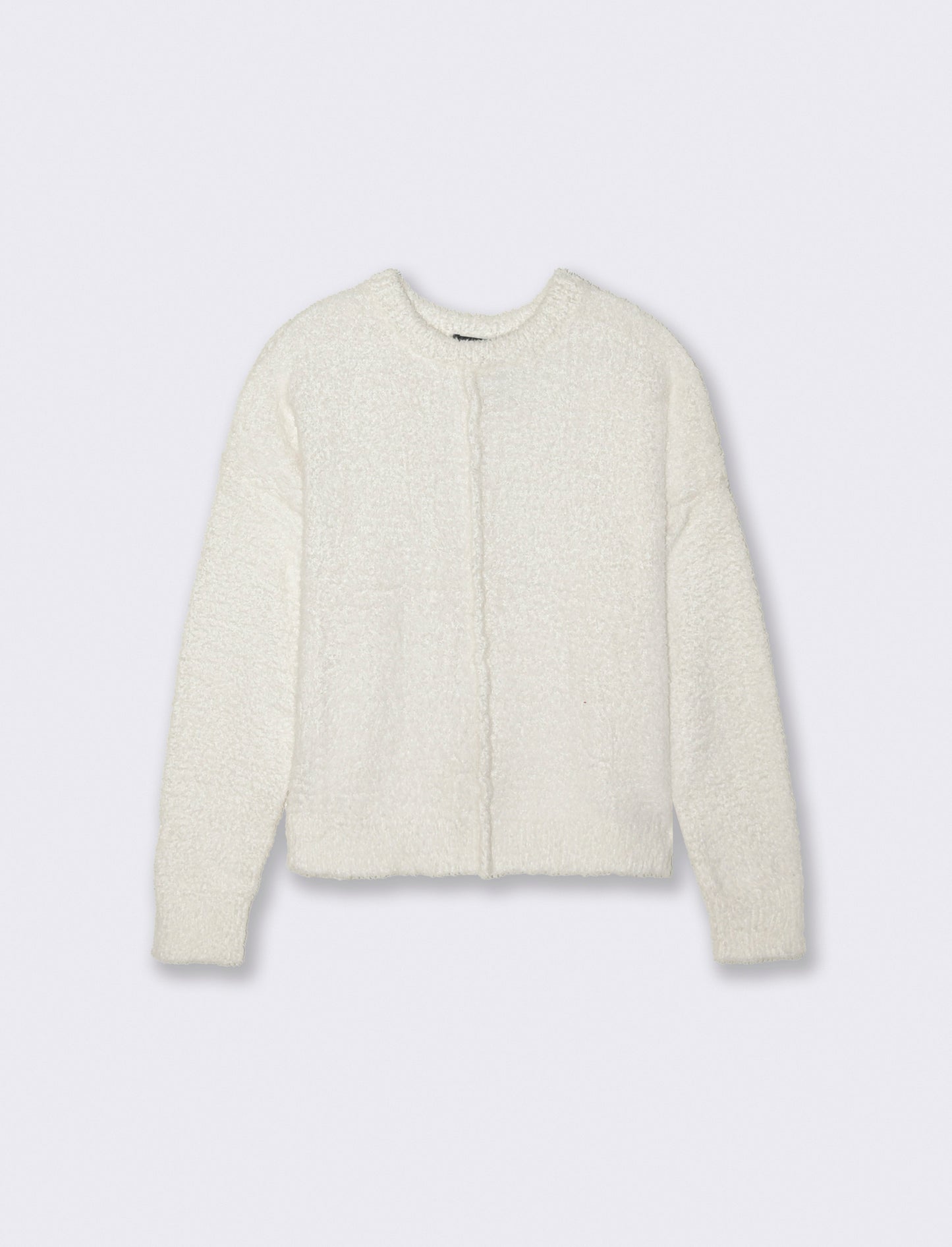 PULLOVER CON CUCITURA  IN RILIEVO - Bianco latte