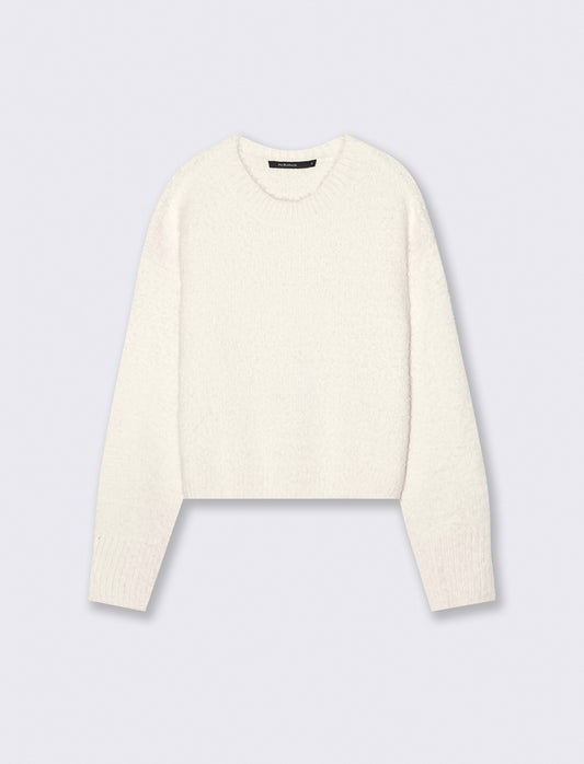 PULLOVER IN CINIGLIA OPACA - Avorio