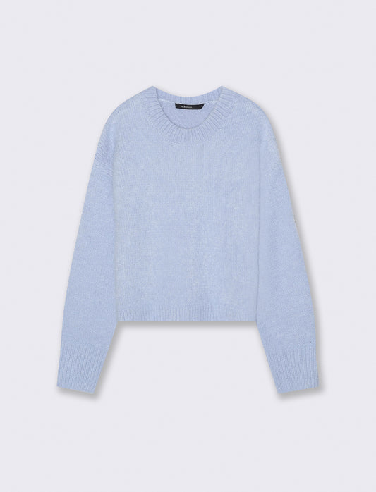 PULLOVER IN CINIGLIA OPACA - Celeste