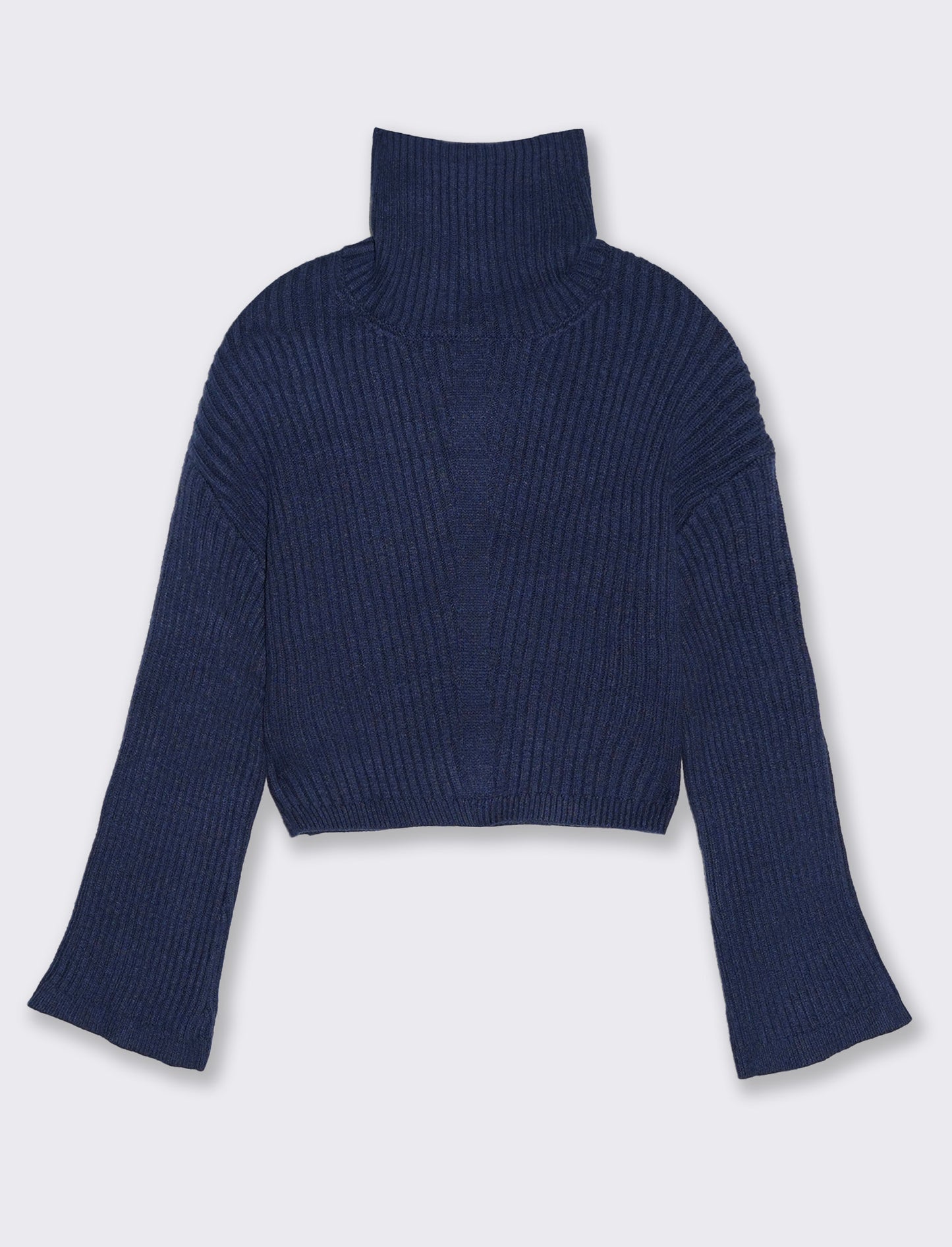 PULLOVER CROP - Blu