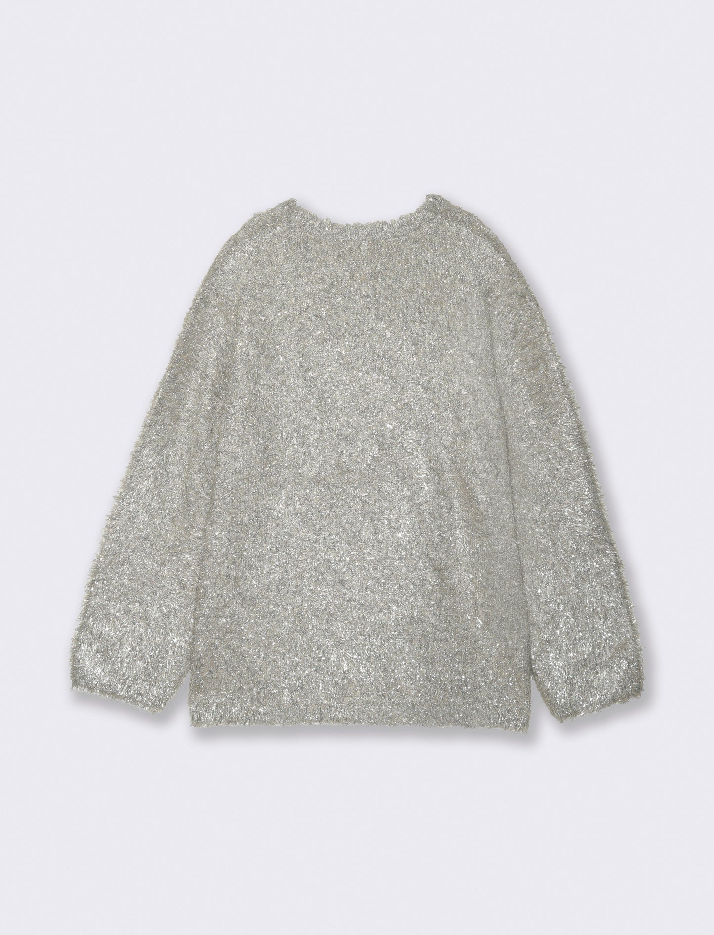 PULLOVER CON FIBRA METALLIZZATA - Argento