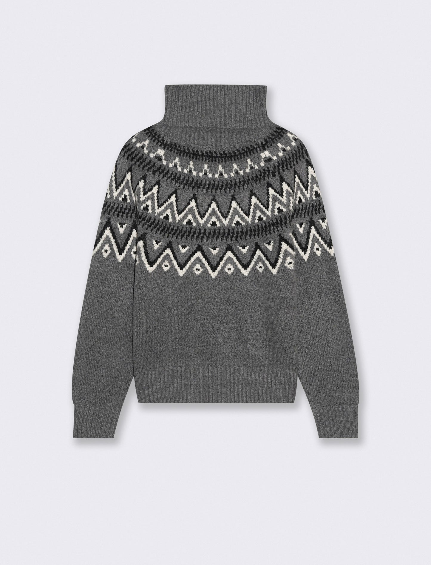 PULLOVER COLLO ALTO - Grigio scuro