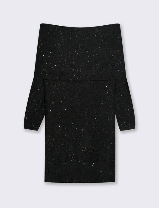 VESTITO OFF SHOULDER - Nero