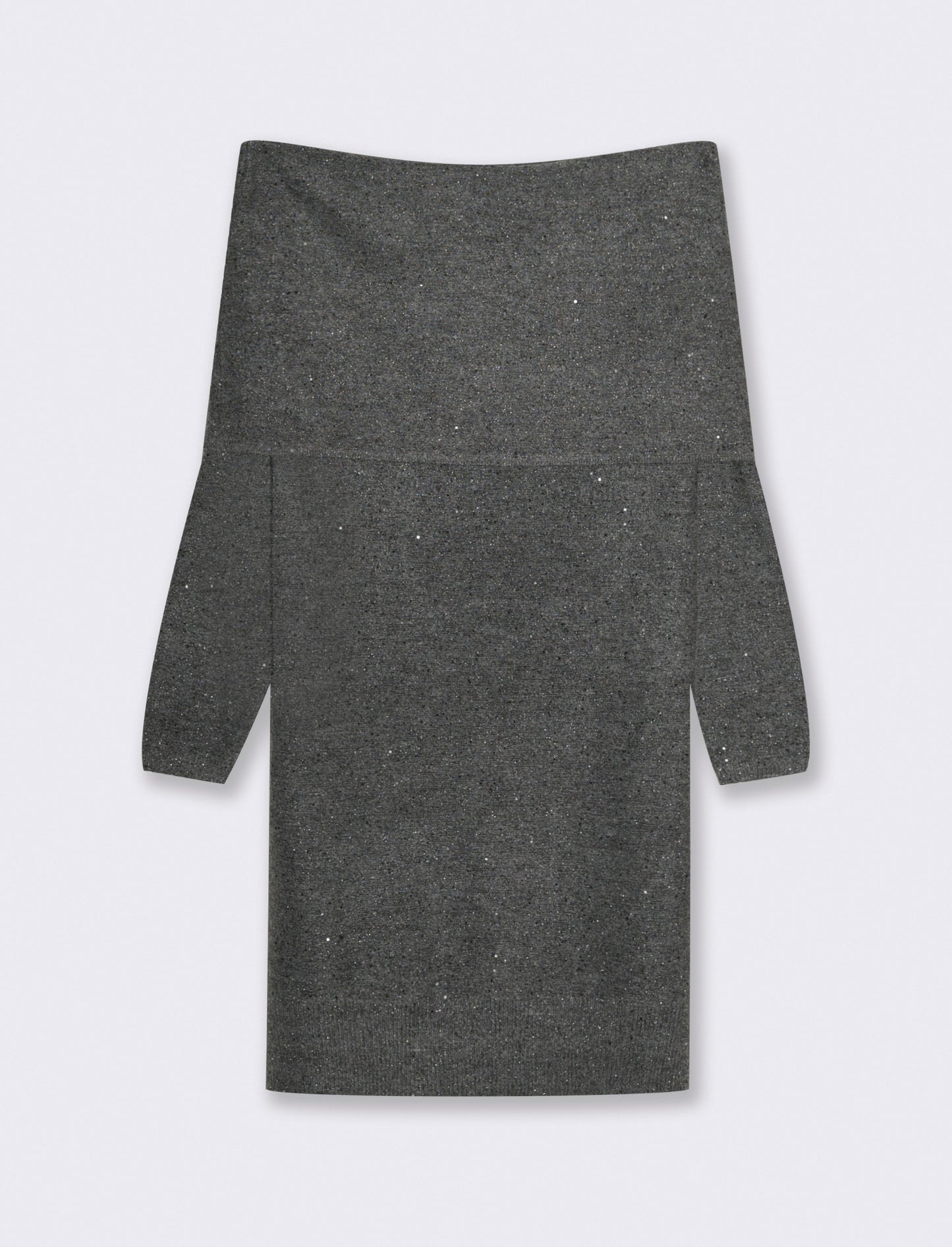 VESTITO OFF SHOULDER - Grigio mel.