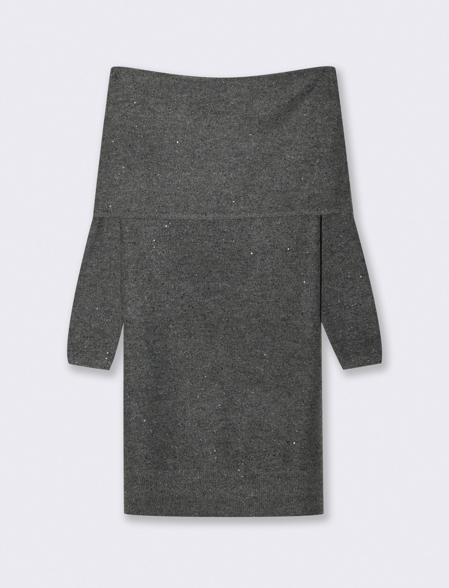 VESTITO OFF SHOULDER - Grigio mel.