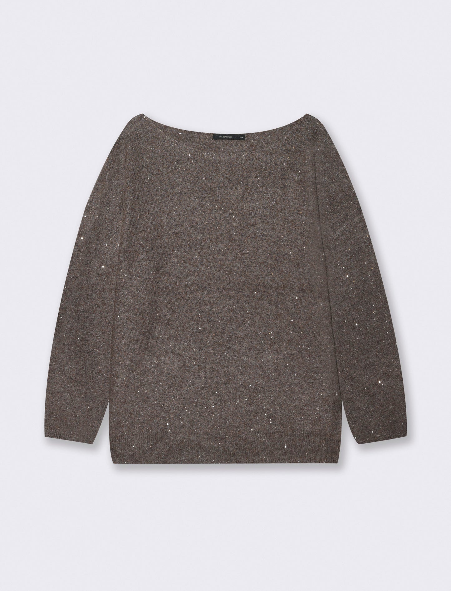 PULLOVER CON PAILLETES - Grigio tortora