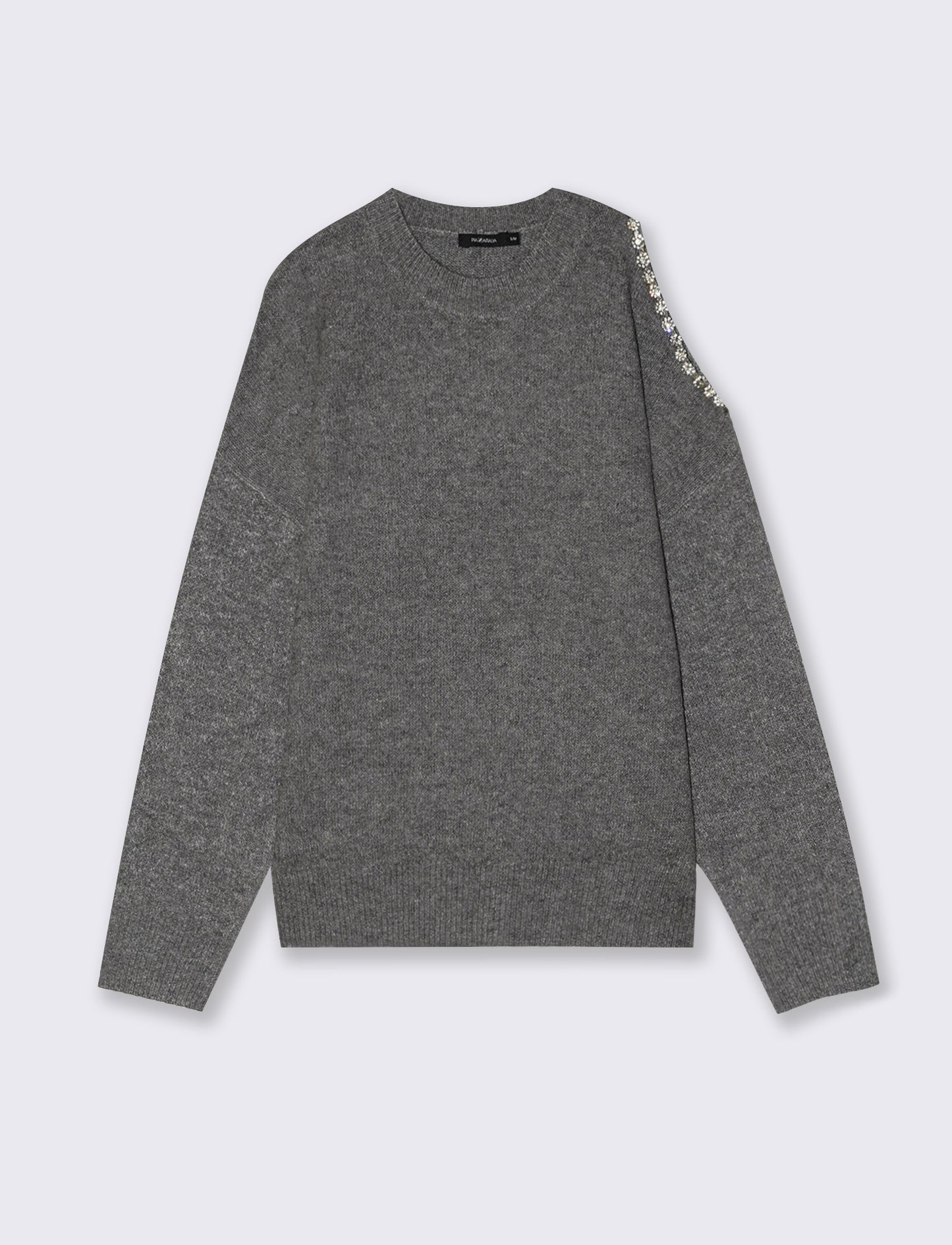 PULLOVER CON CUT-OUT - Grigio mel.