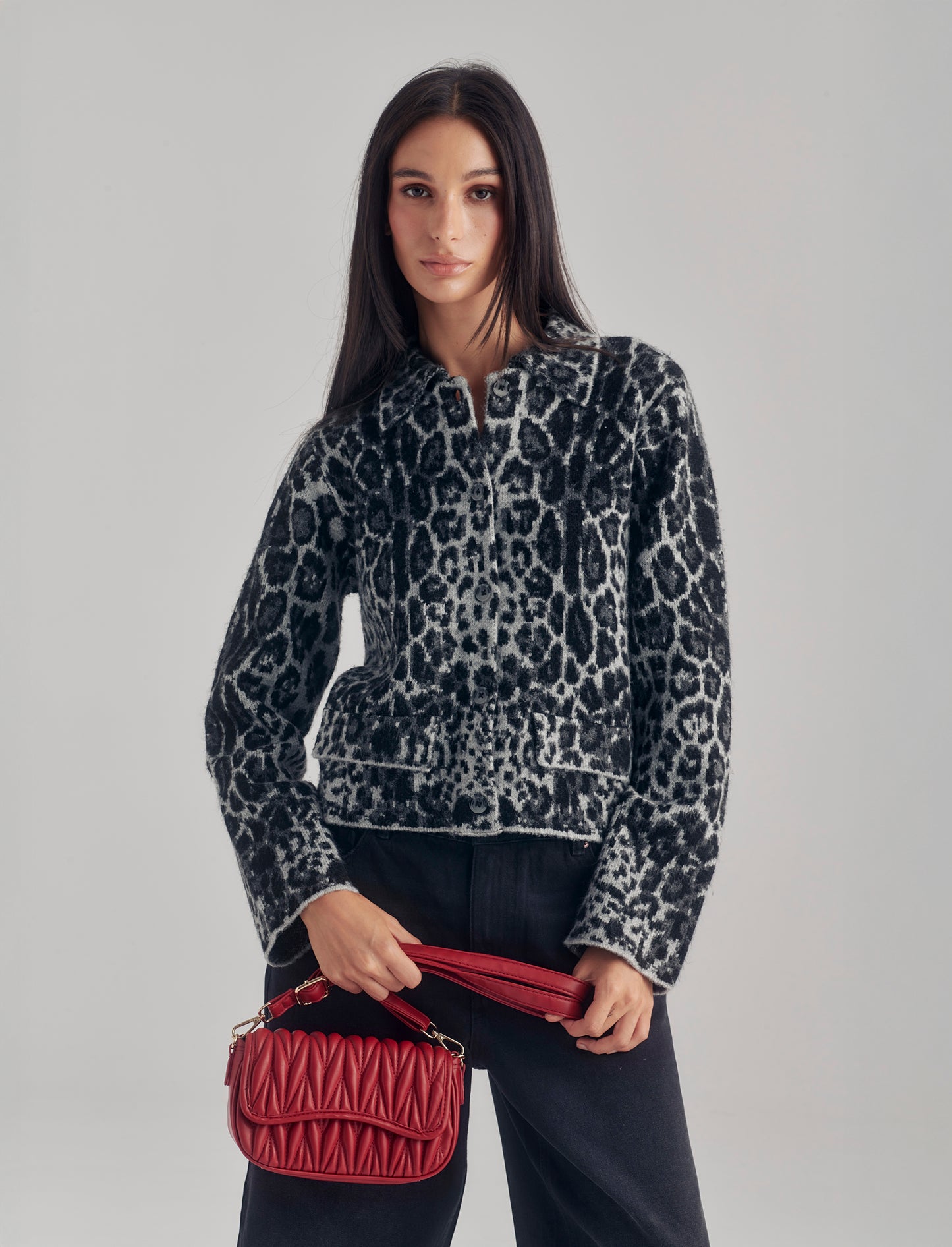 CARDIGAN CON LAVORAZIONE JACQUARD - var 1
