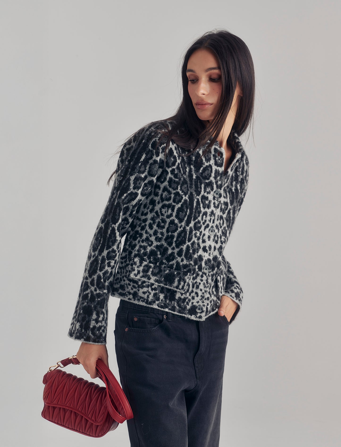 CARDIGAN CON LAVORAZIONE JACQUARD - var 1