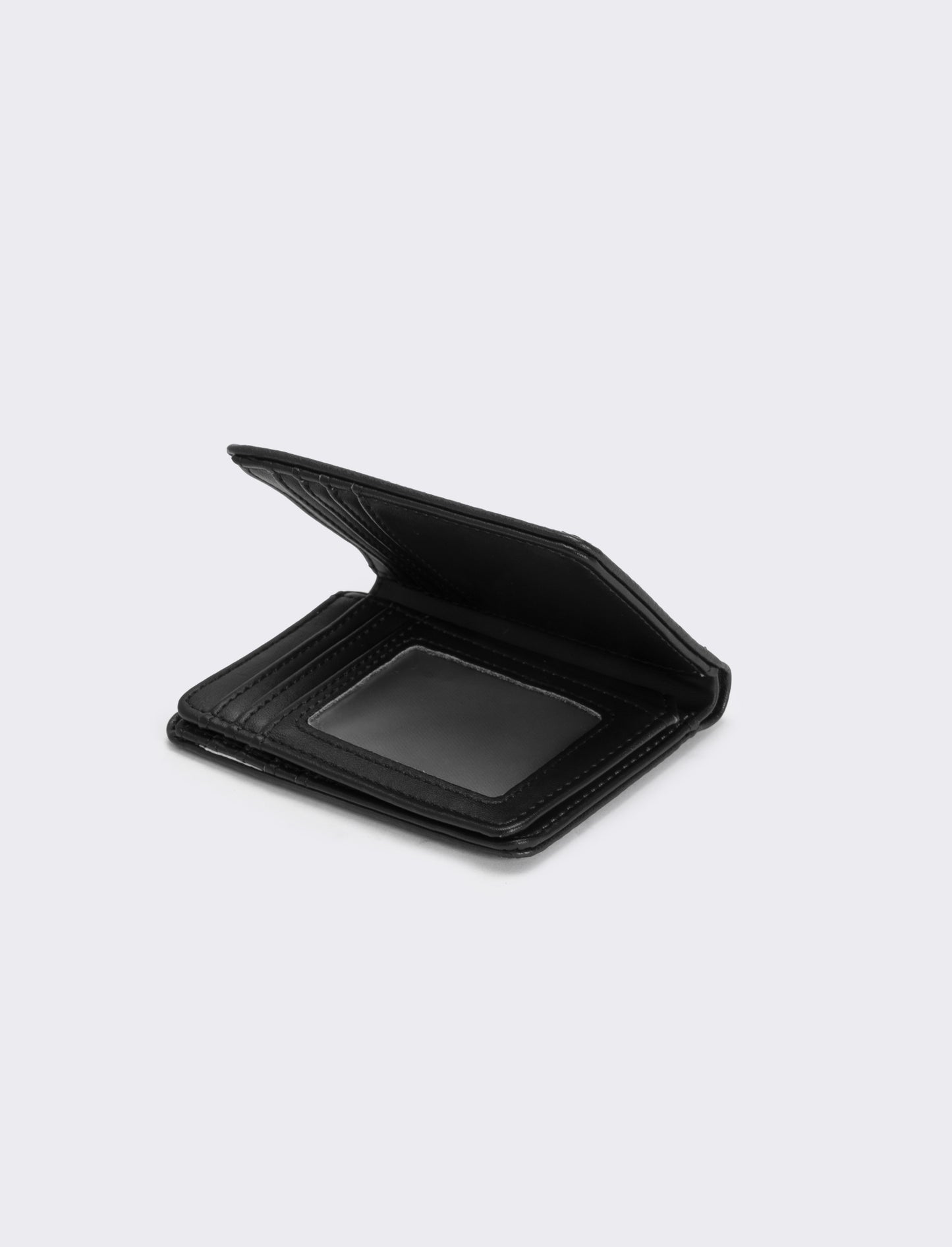 Portafogli uomo piccolo finta pelle - Nero
