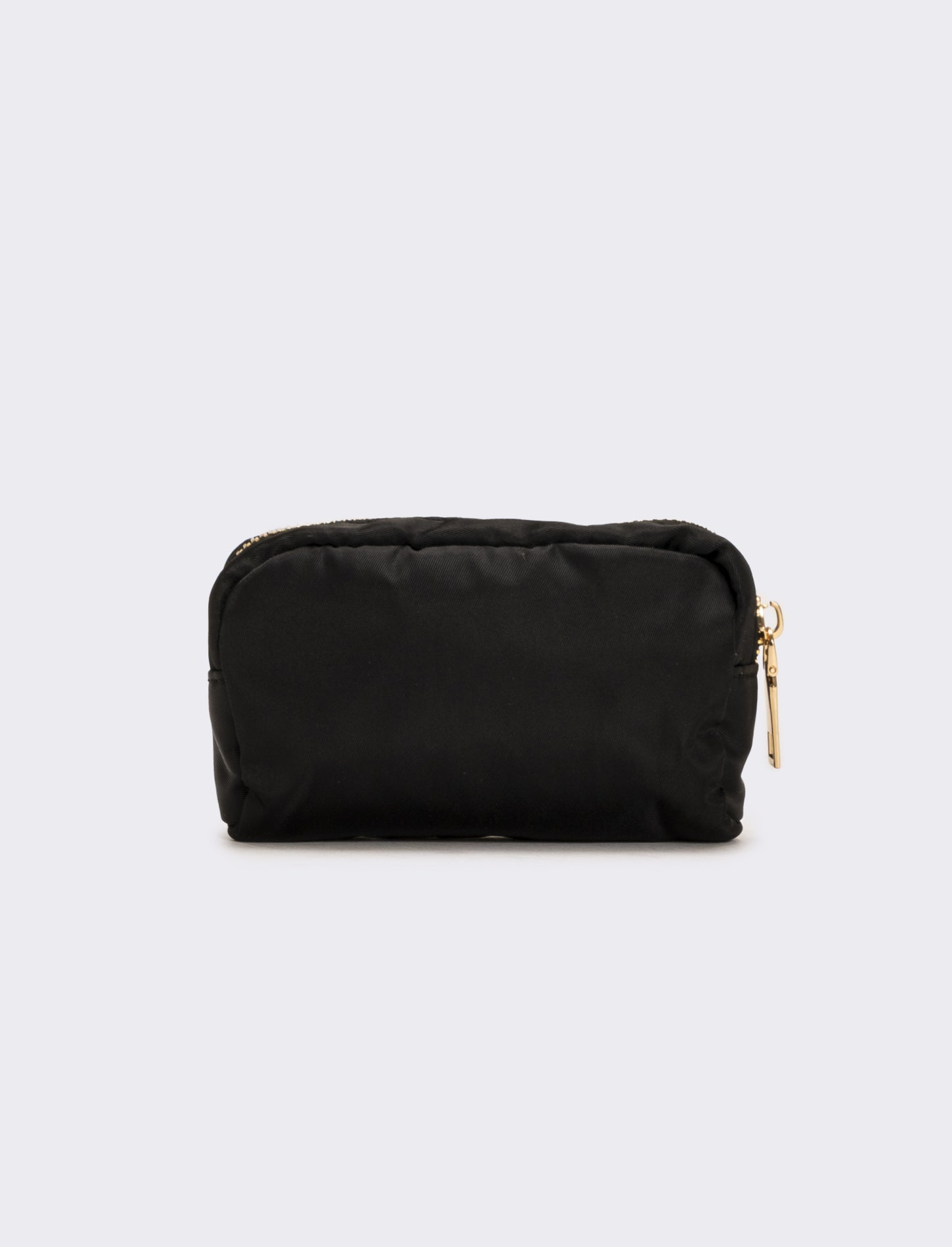 Portamonete donna in nylon con zip - Nero