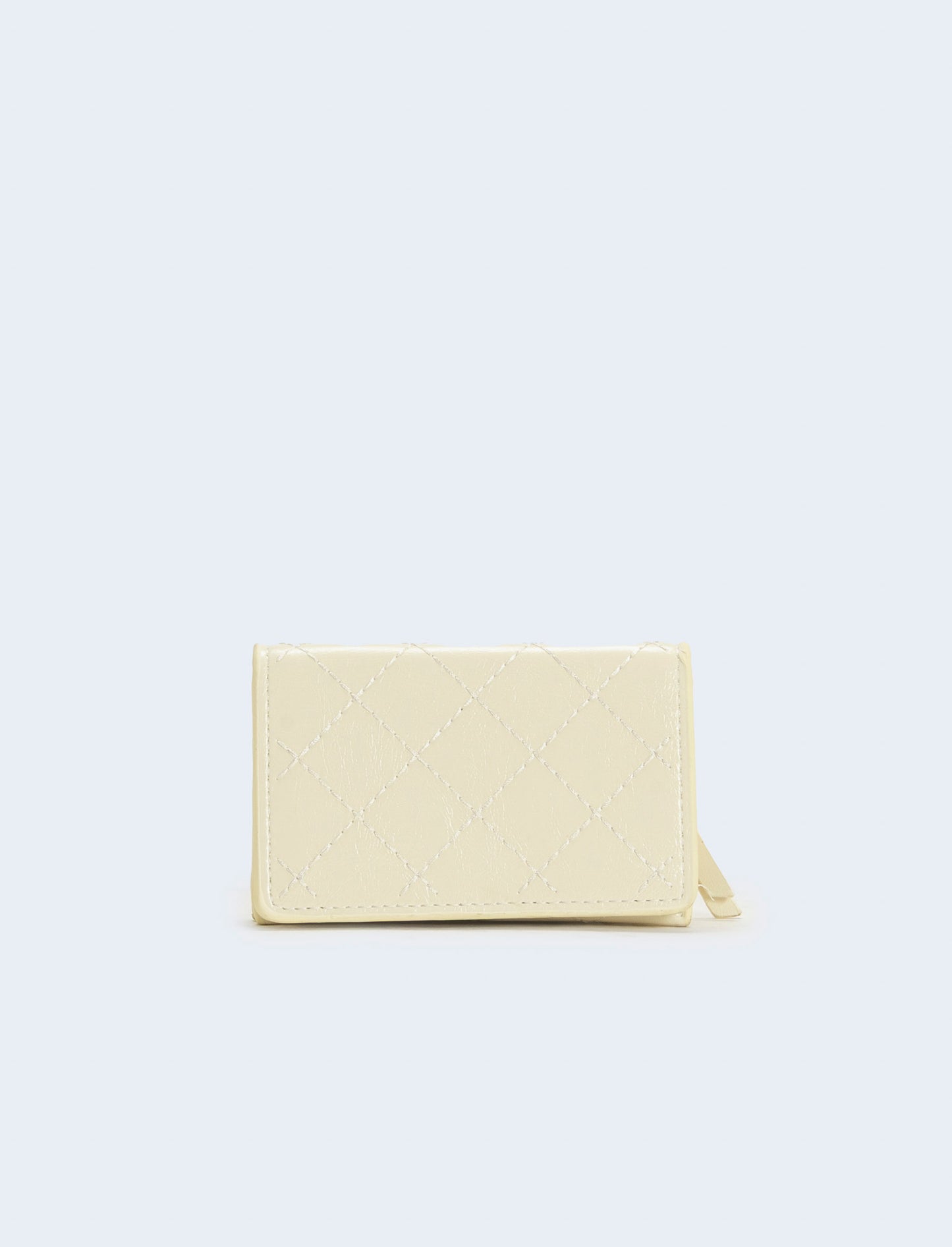 Portafogli donna lucido trapuntato - Beige