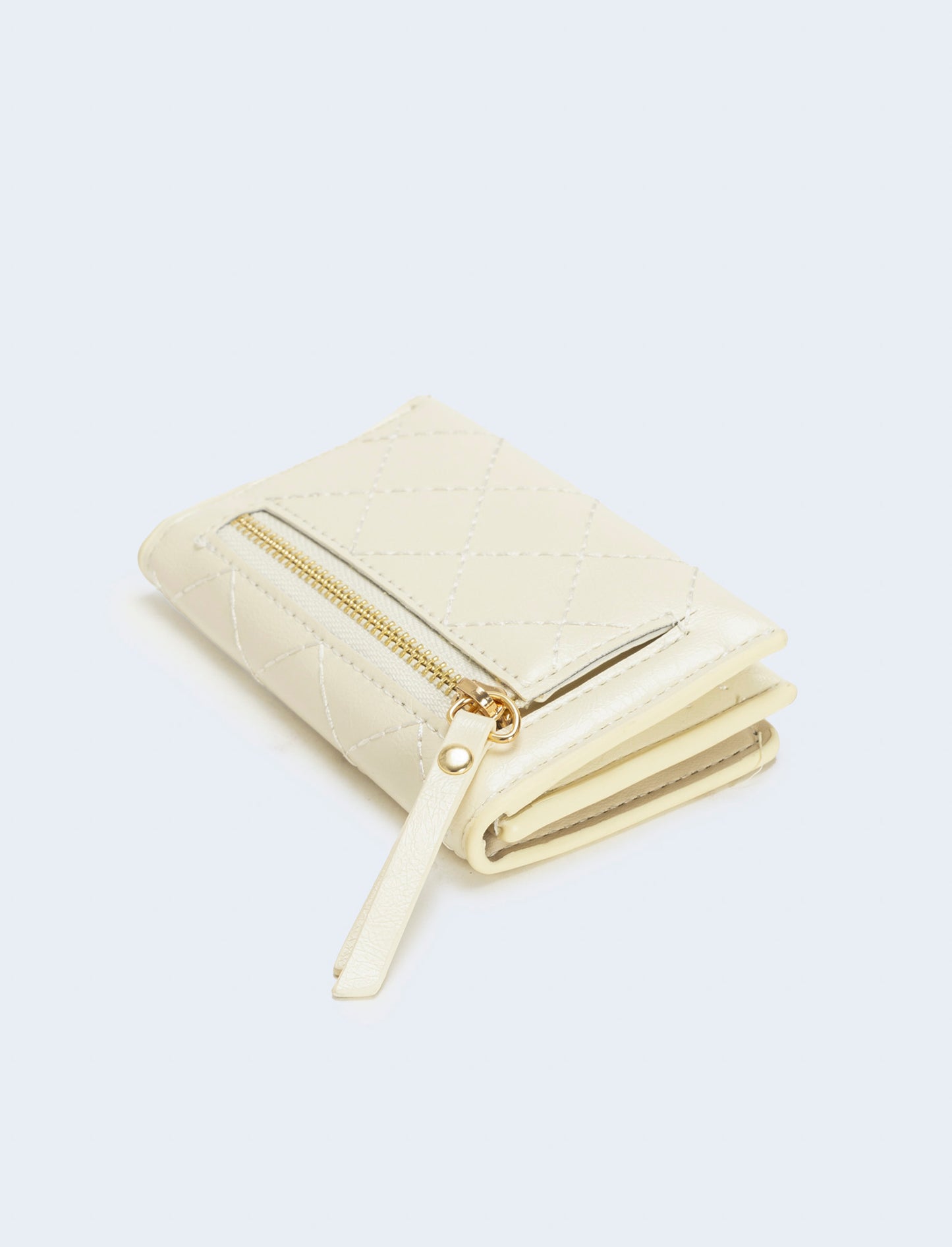 Portafogli donna lucido trapuntato - Beige