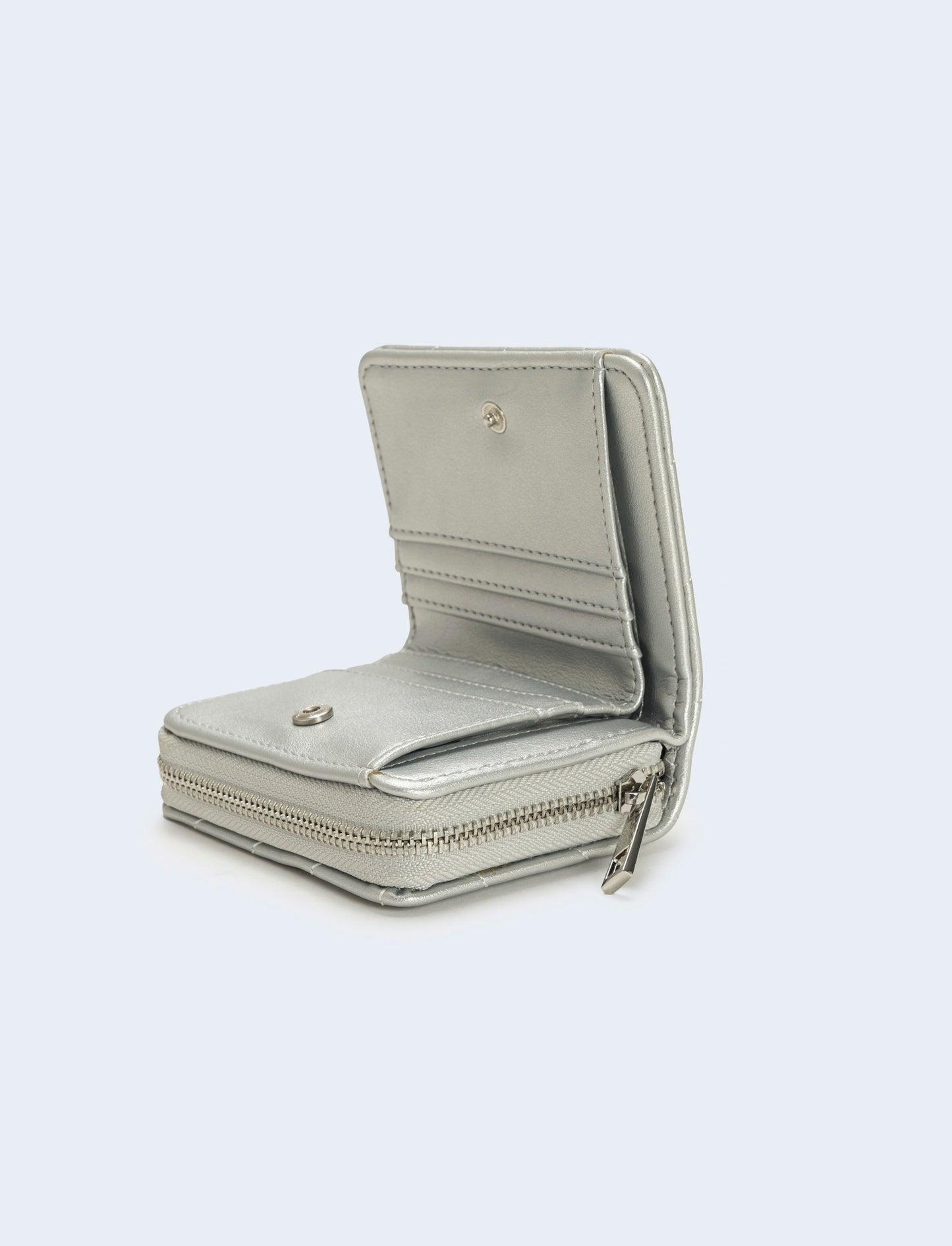 Portafogli con stelline laminato - Argento