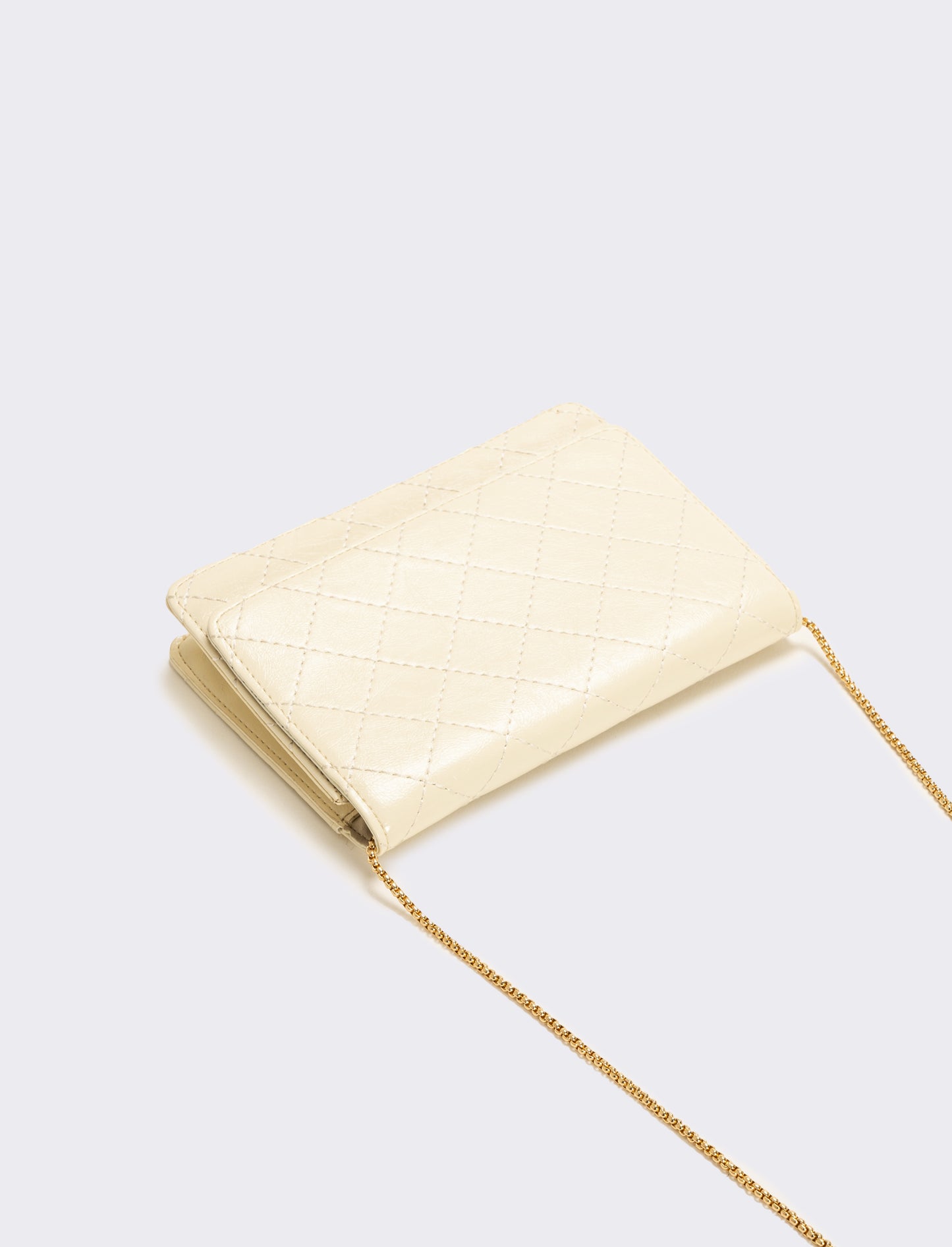 Portacellulare lucido con tracolla coda di topo - Beige