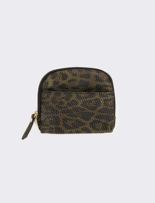 Portamonete finta pelle con zip animalier - Ve.milit.