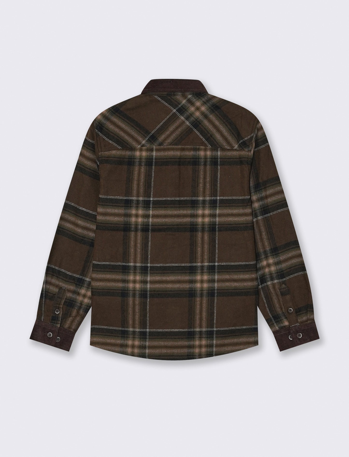 Camicia in flanella a quadri con tasca - Fantasia