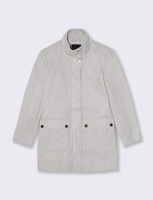 CAPPOTTO COLLO ALTO - Bianco gesso