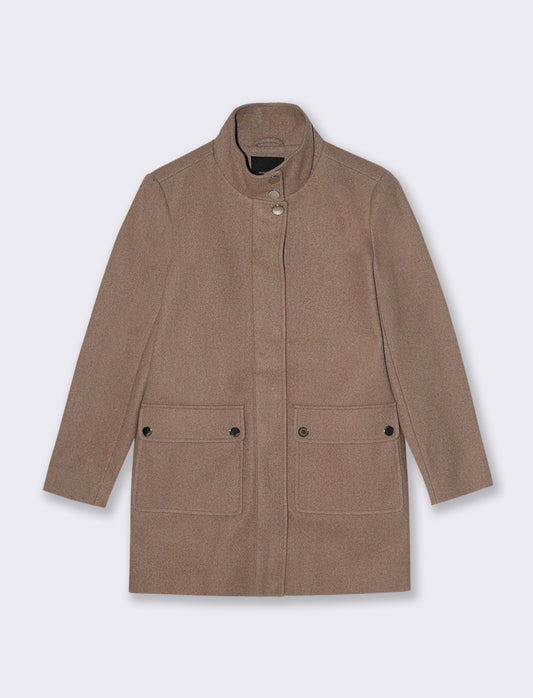 CAPPOTTO COLLO ALTO - Grigio tortora