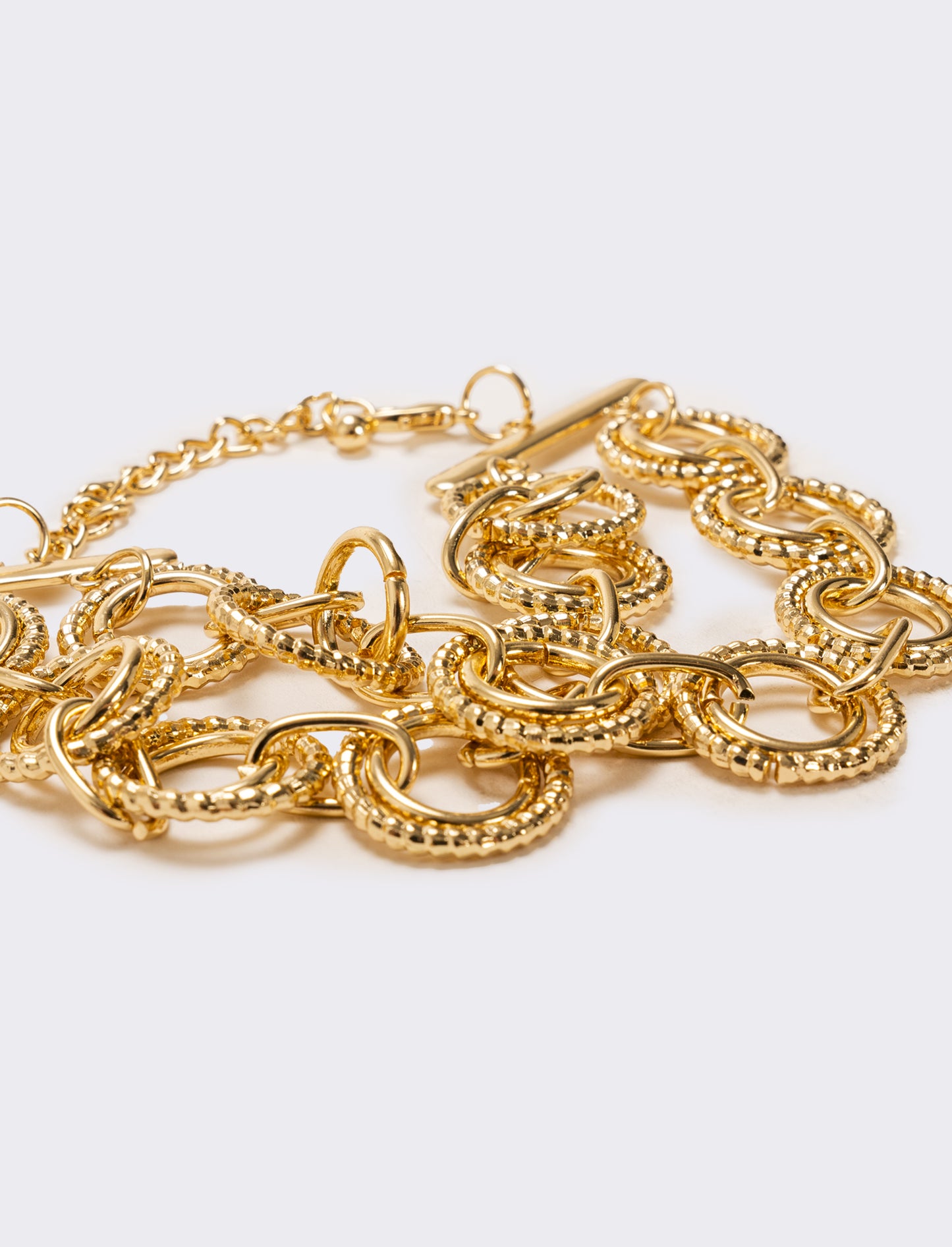 Bracciale doppio filo con cerchi - Oro